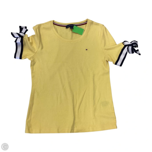 Top Short Sleeve By Tommy Hilfiger In Yellow, Size: M