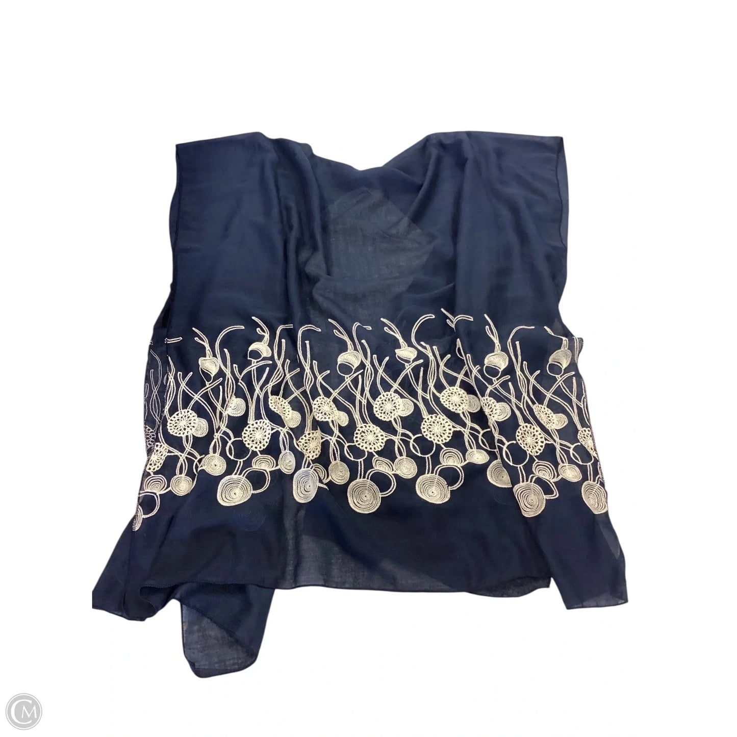 Swimwear Cover-up By Clothes Mentor In Blue & Cream, Size: Osfm