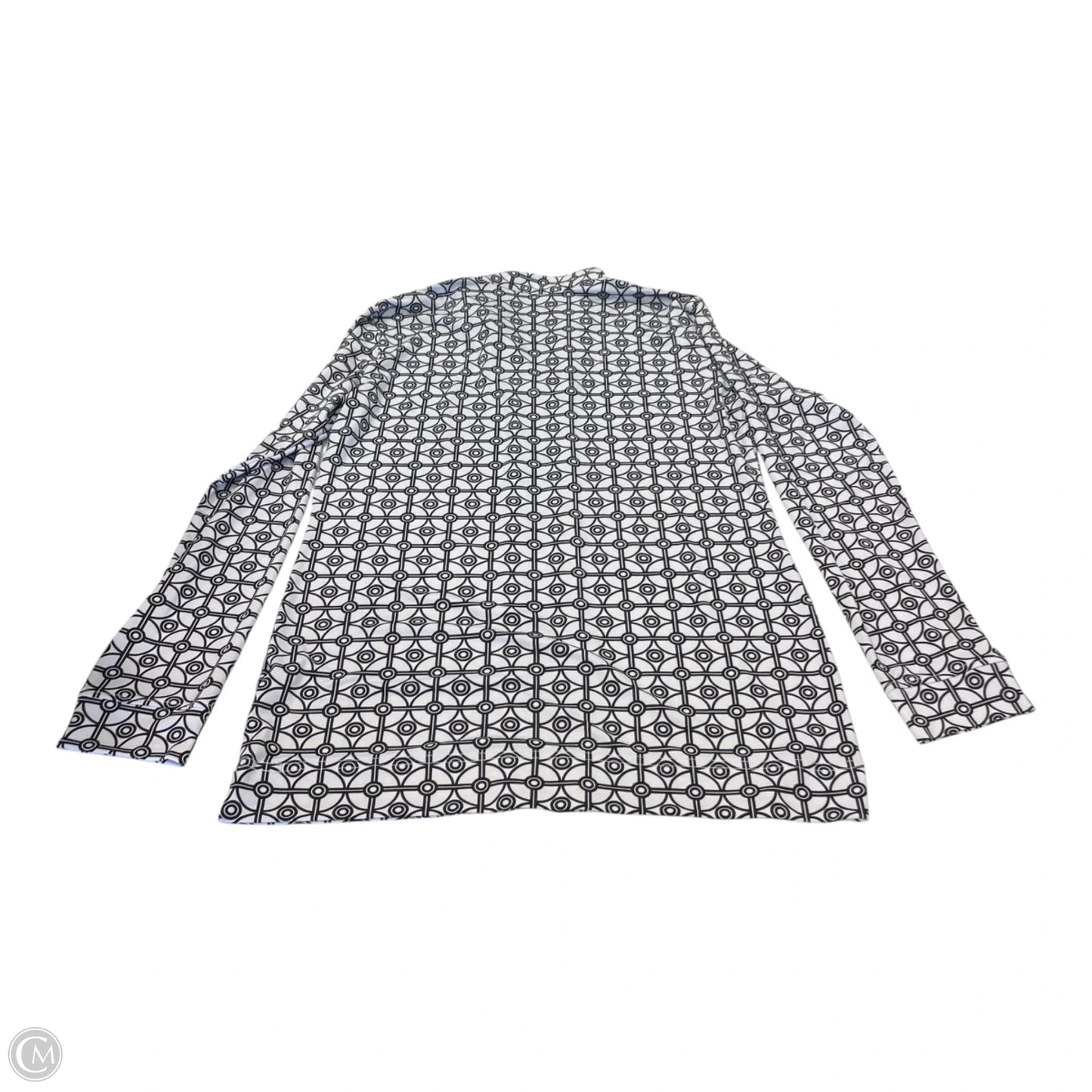 Top Long Sleeve By Clothes Mentor In Black & White, Size: M