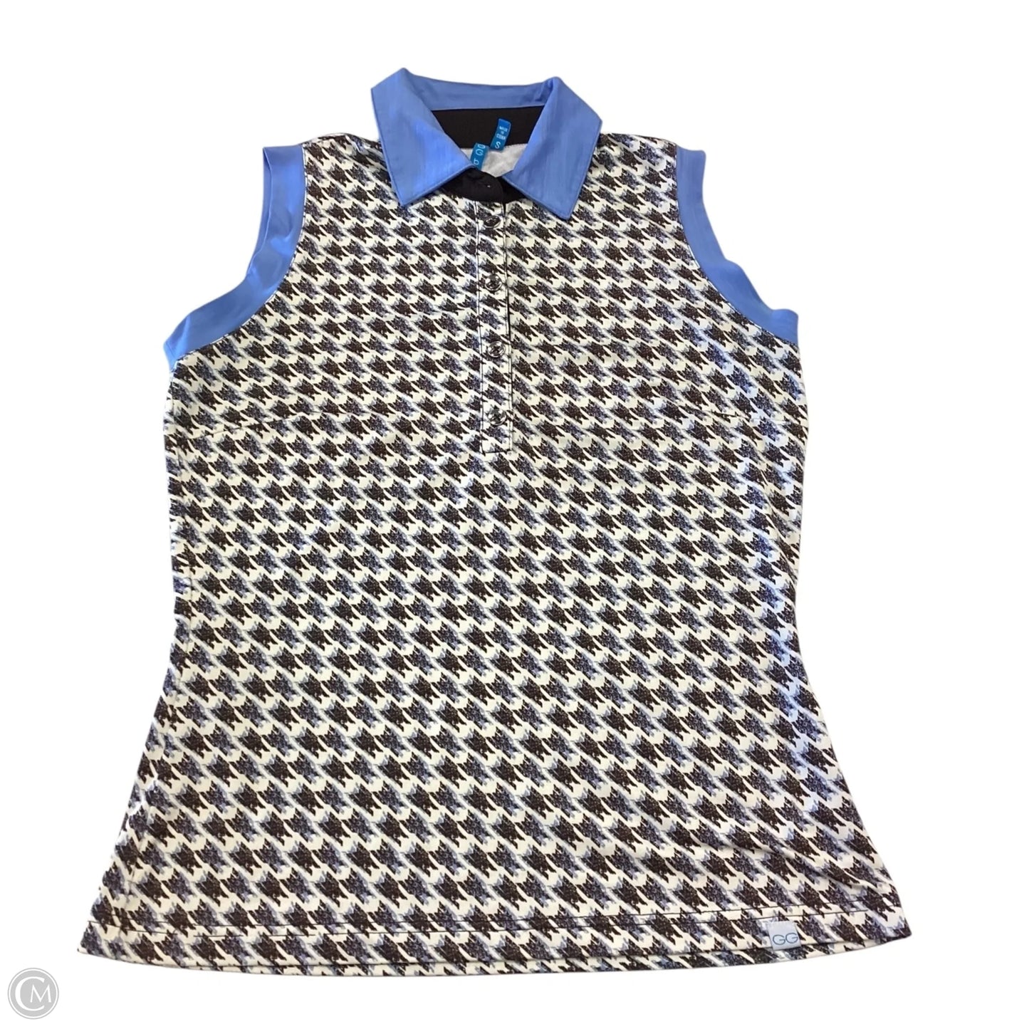 Top Sleeveless By Clothes Mentor In Blue & Brown, Size: S