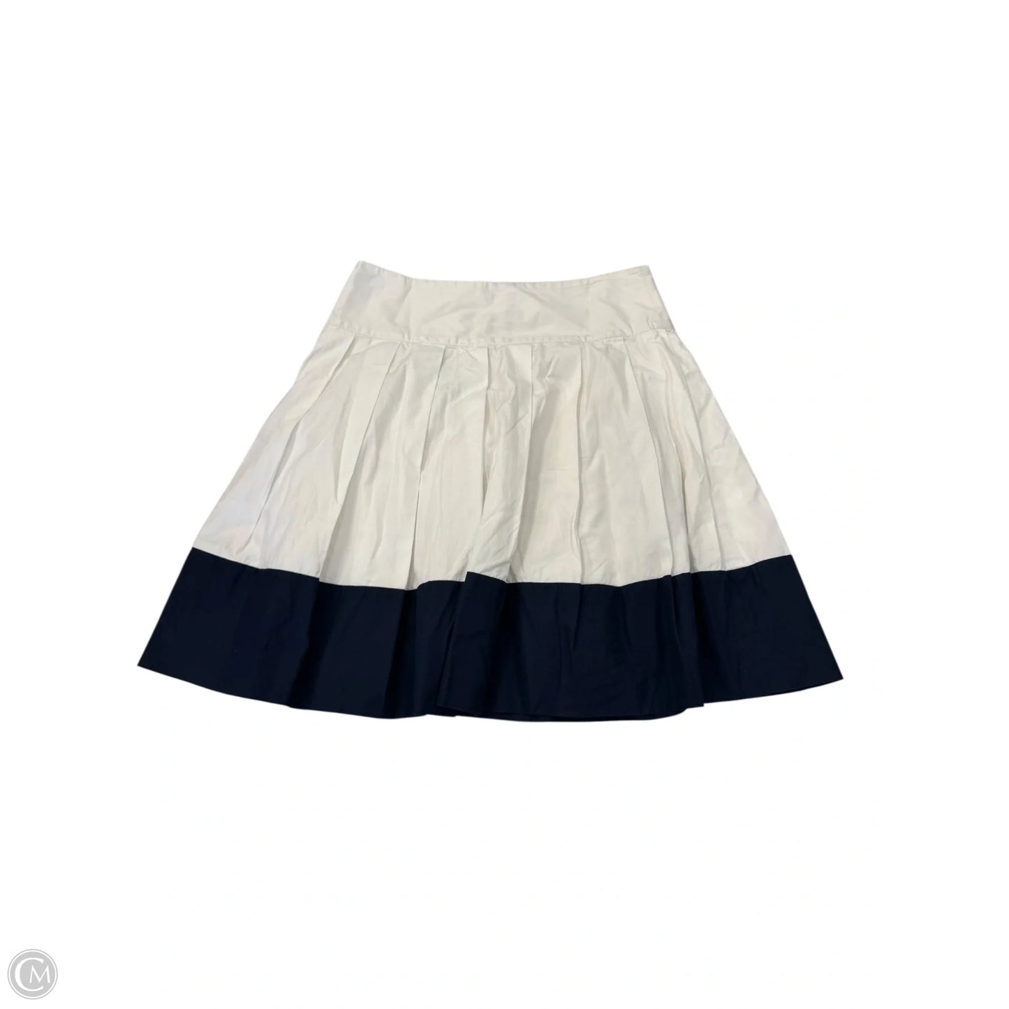 Skirt Midi By Banana Republic In Blue & White, Size: 6