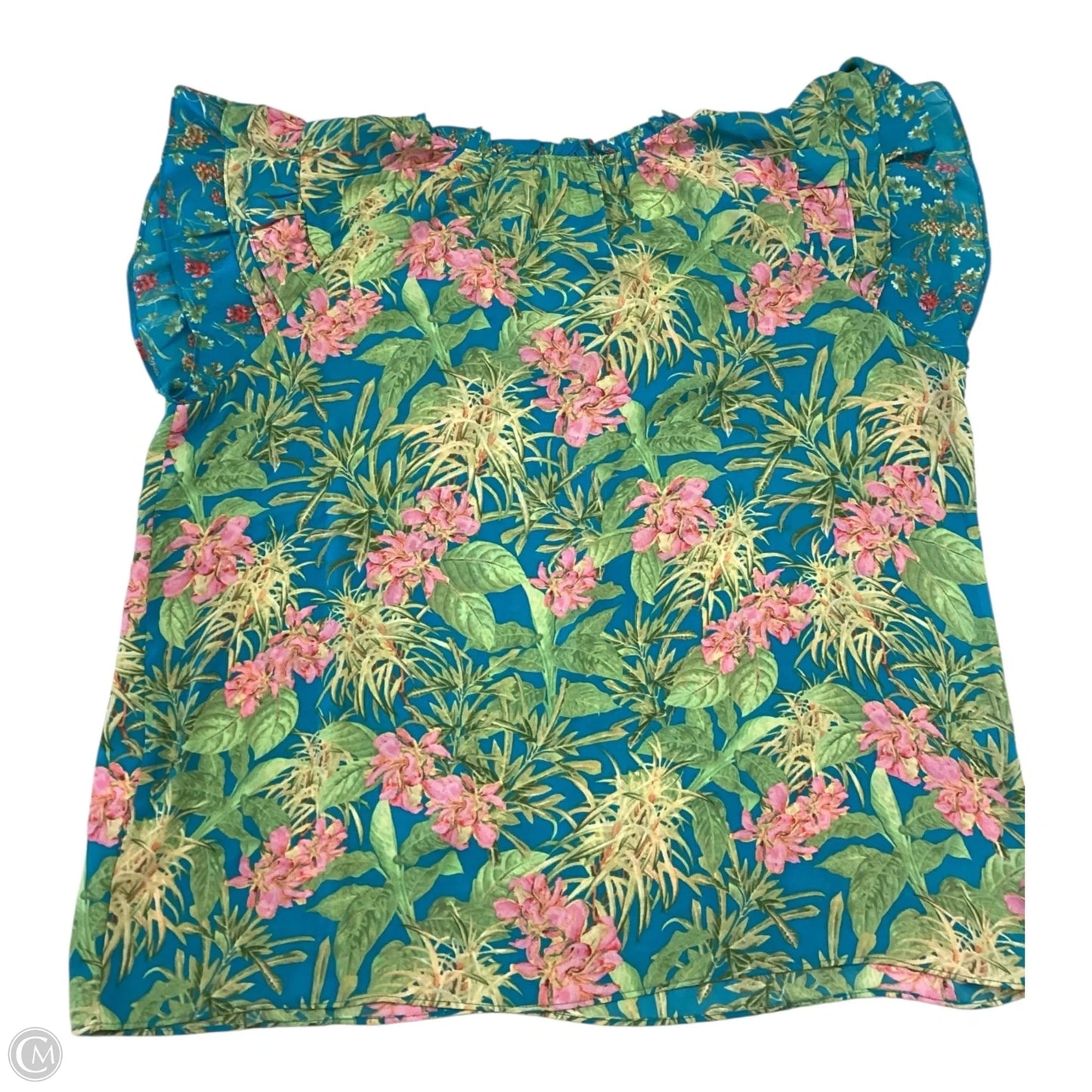 Top Short Sleeve By Rose And Olive In Floral Print, Size: L
