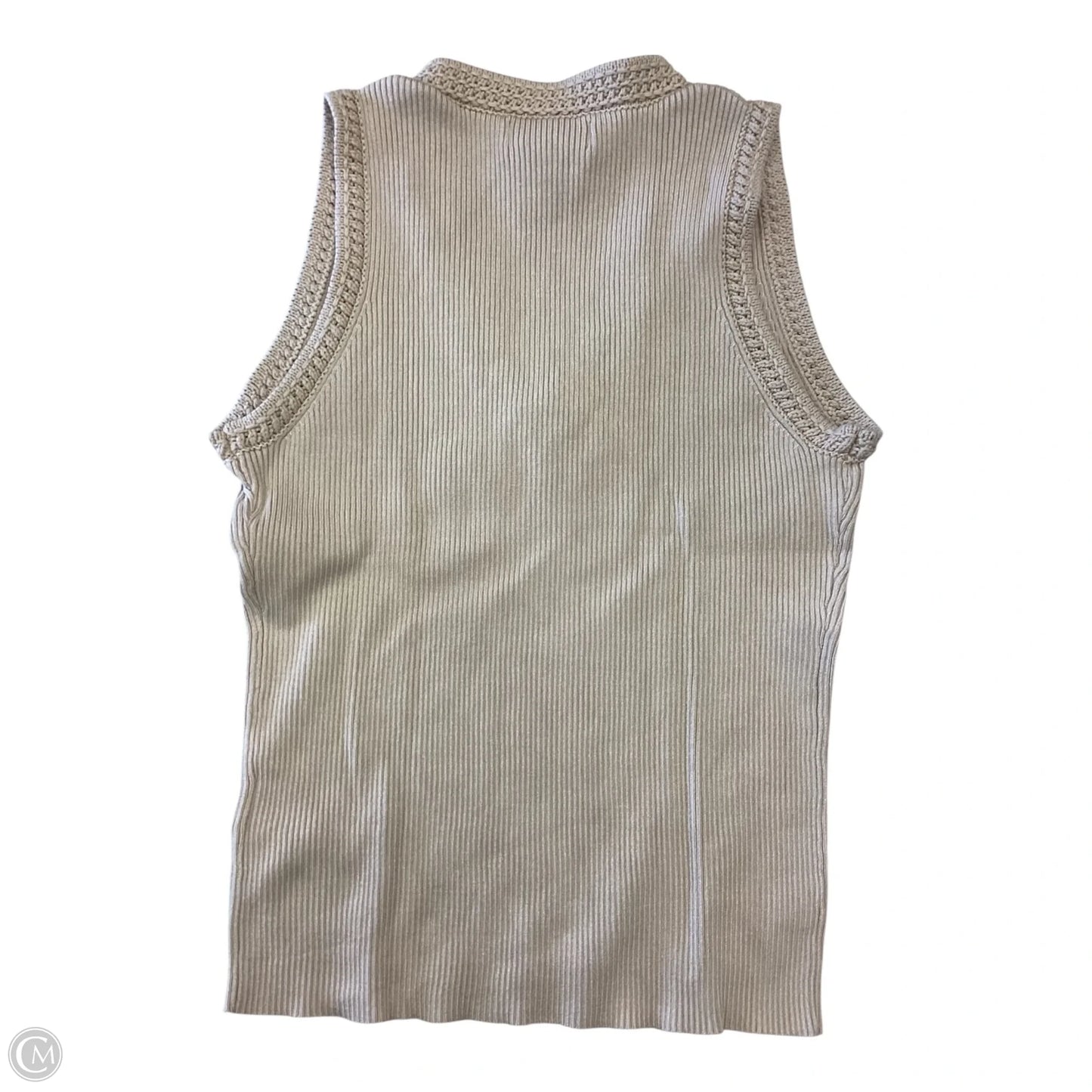 Top Sleeveless By H For Halston In Beige, Size: Xs