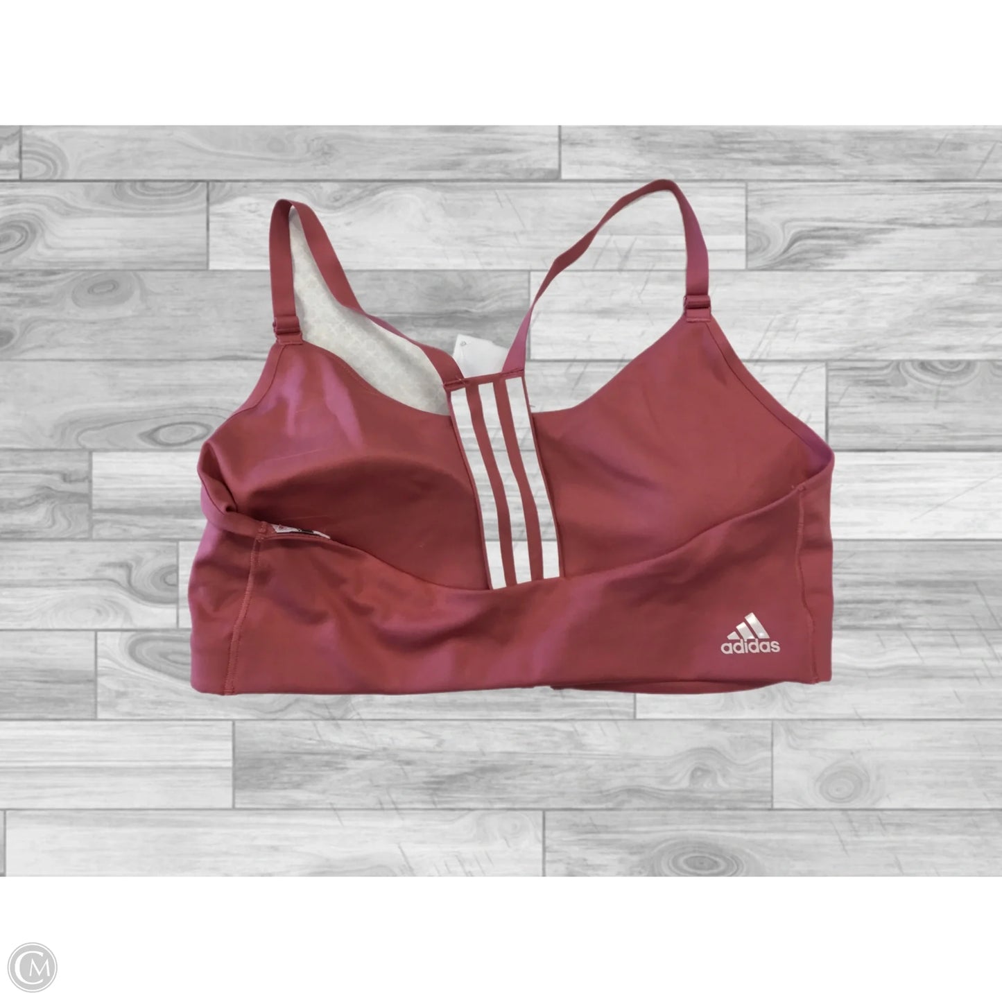 Athletic Bra By Adidas In Pink, Size: 1x