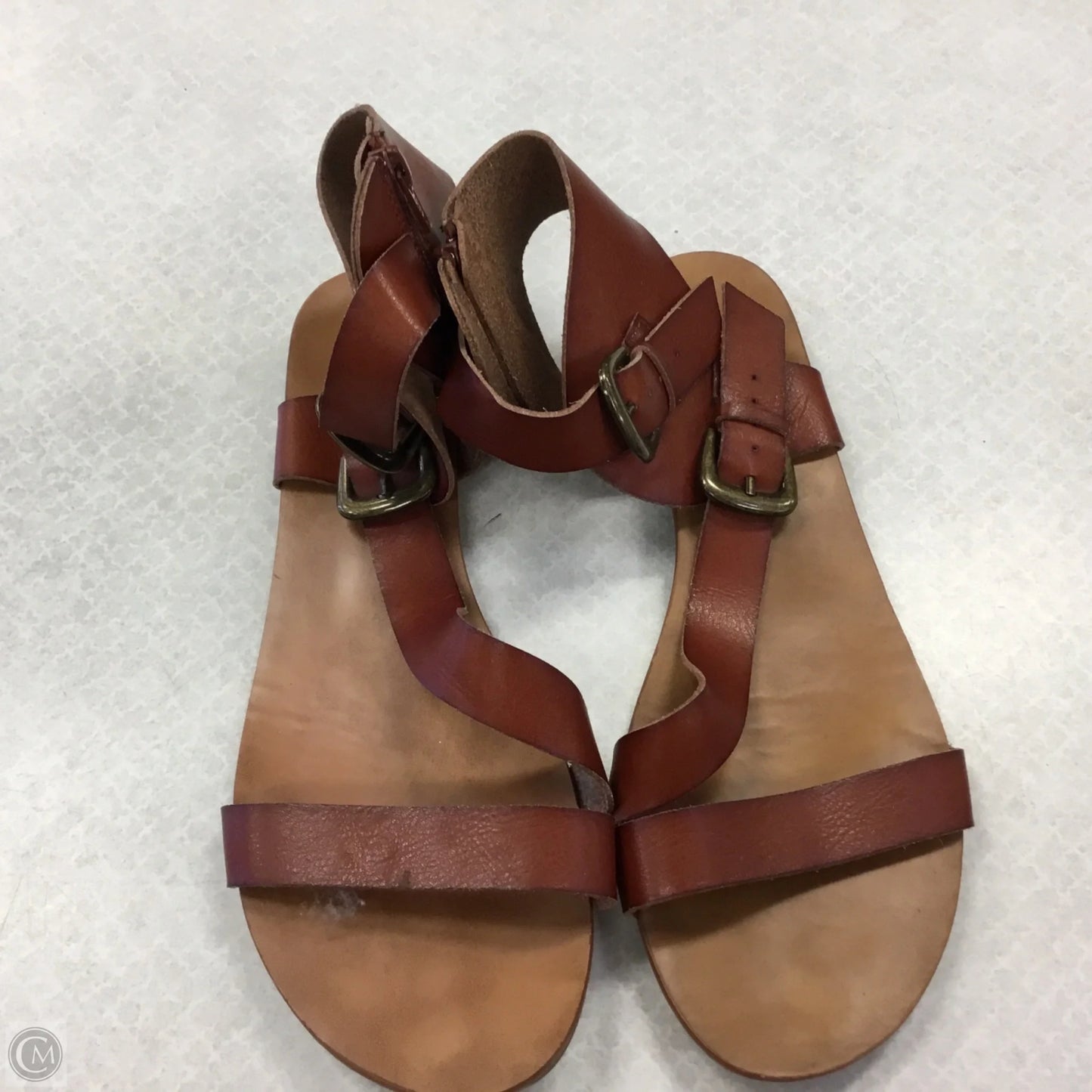 Sandals Flats By Mossimo In Brown, Size: 11