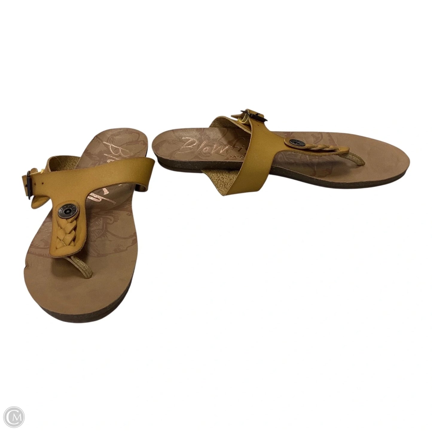 Sandals Flats By Blowfish In Yellow, Size: 9