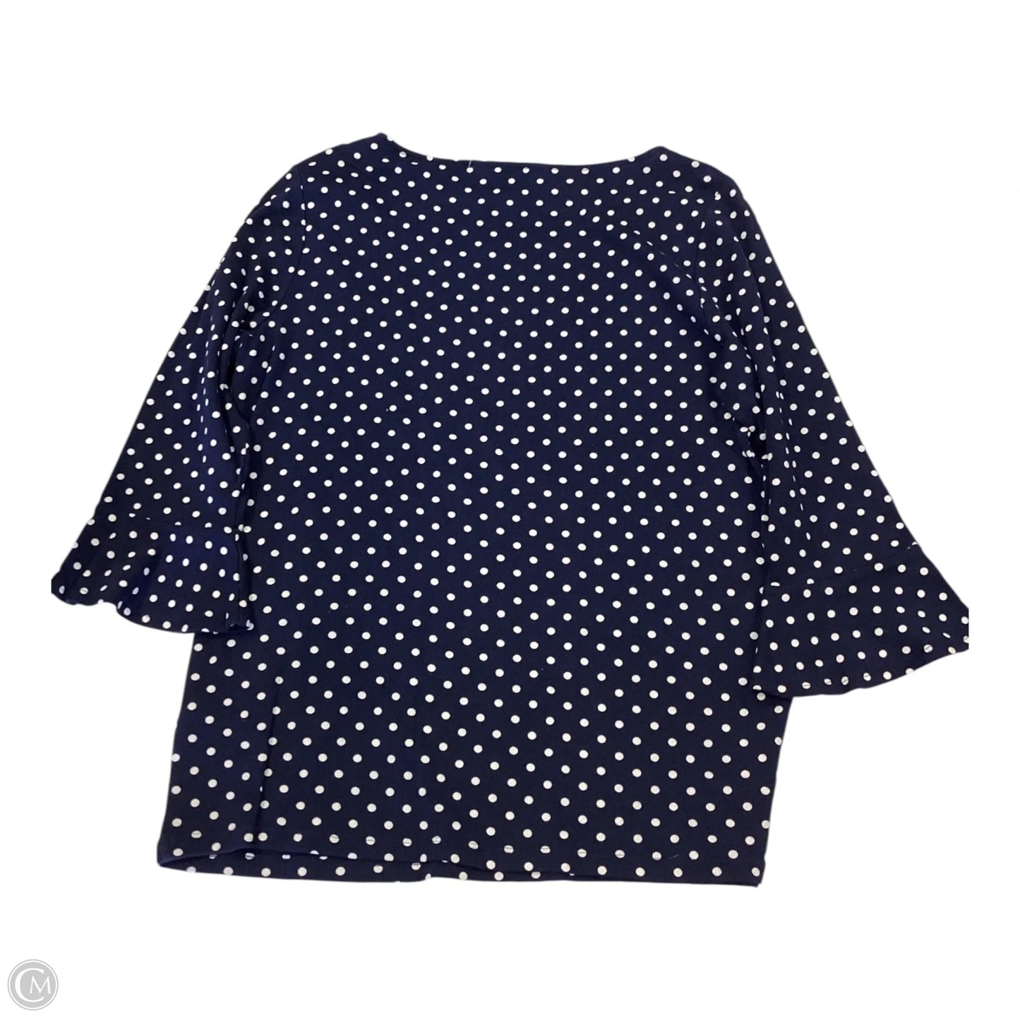 Top 3/4 Sleeve By Lauren By Ralph Lauren In Polkadot Pattern, Size: 1x