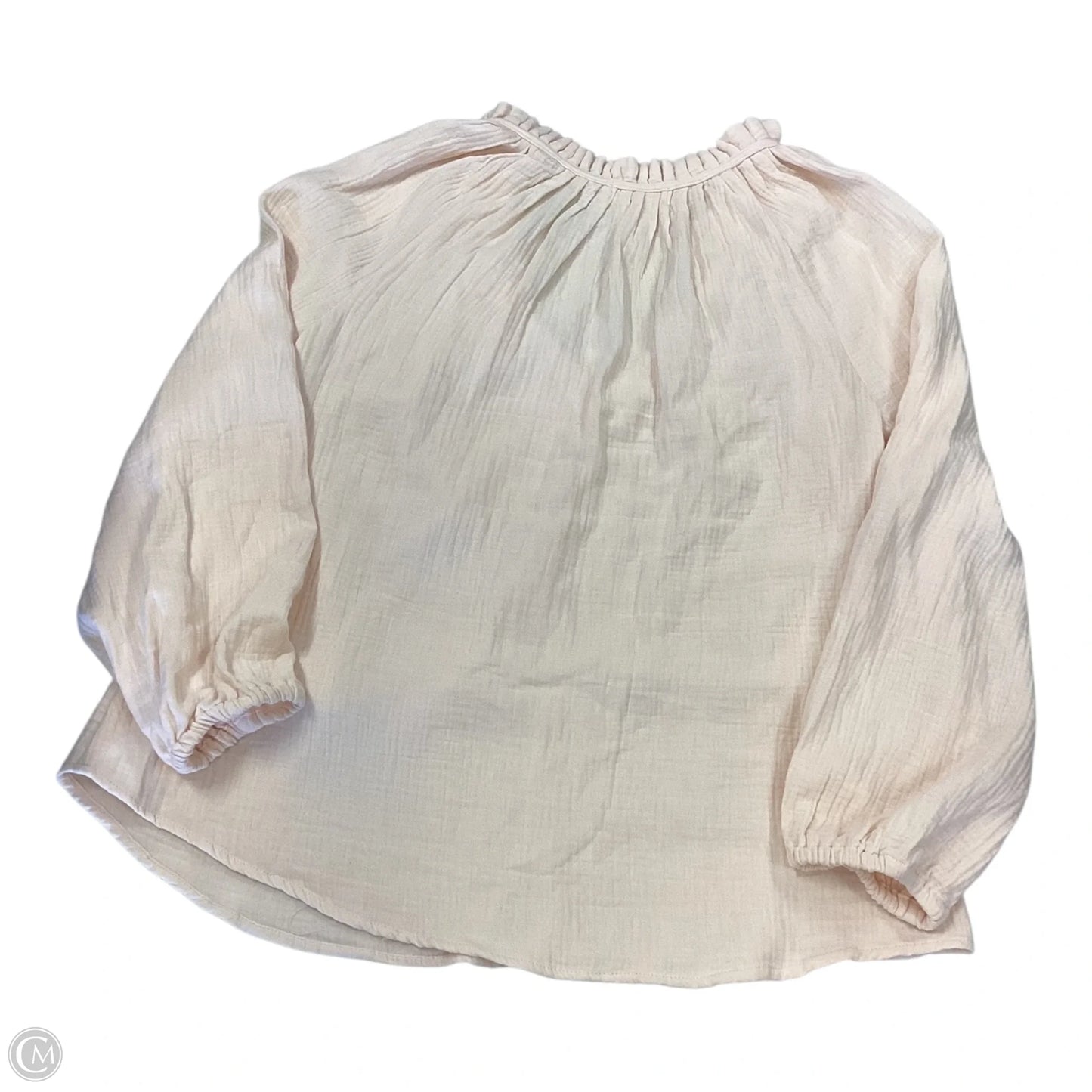 Top Long Sleeve By Just Living In Cream, Size: Xl