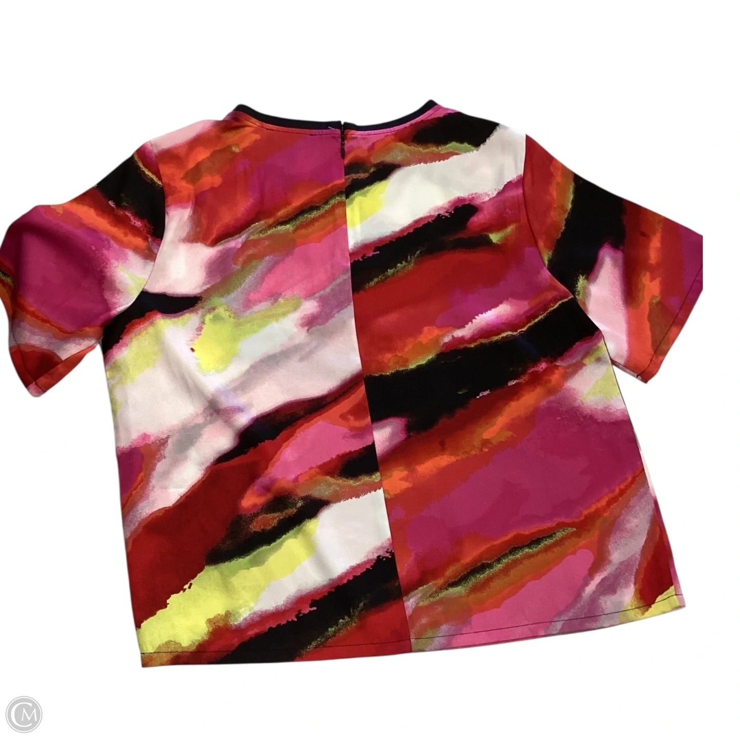 Top Short Sleeve By Dkny In Multi-colored, Size: M