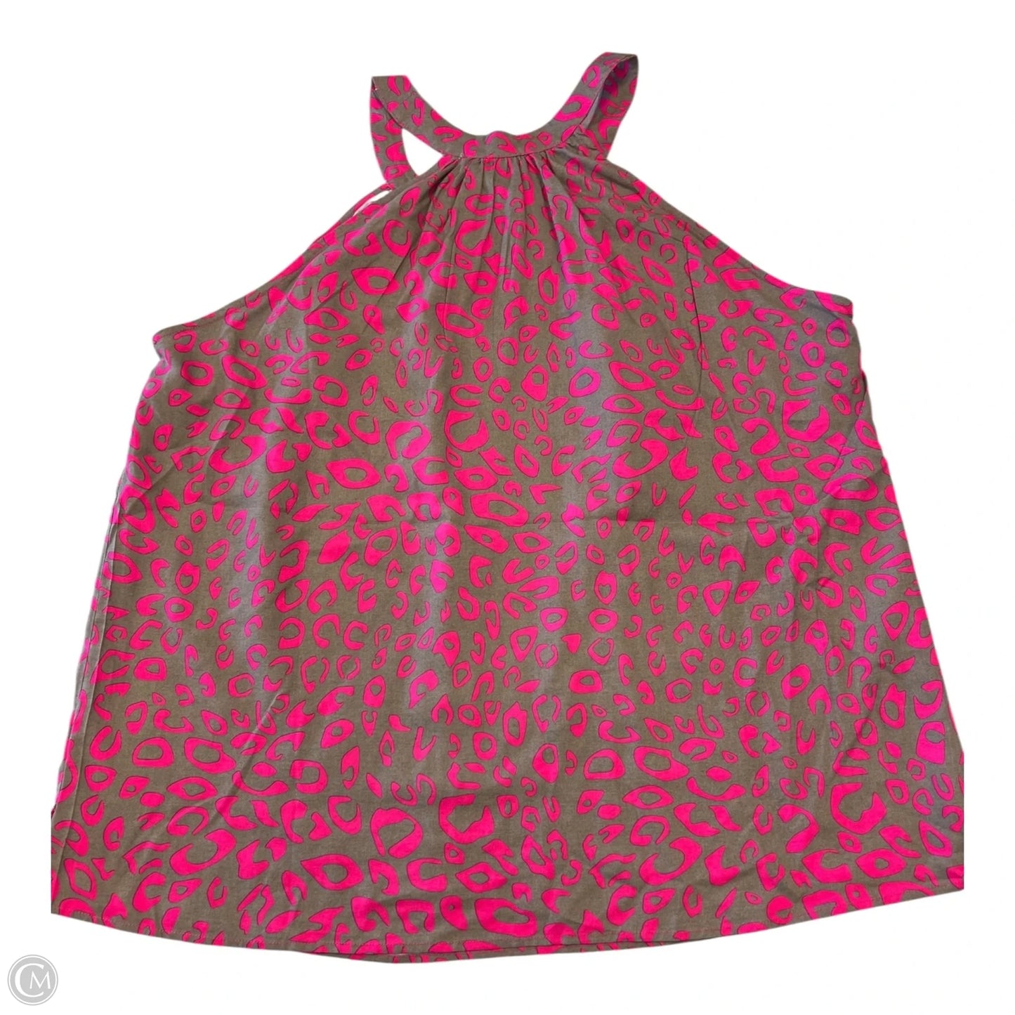 Top Sleeveless By Escapada Living In Brown & Pink, Size: Xl