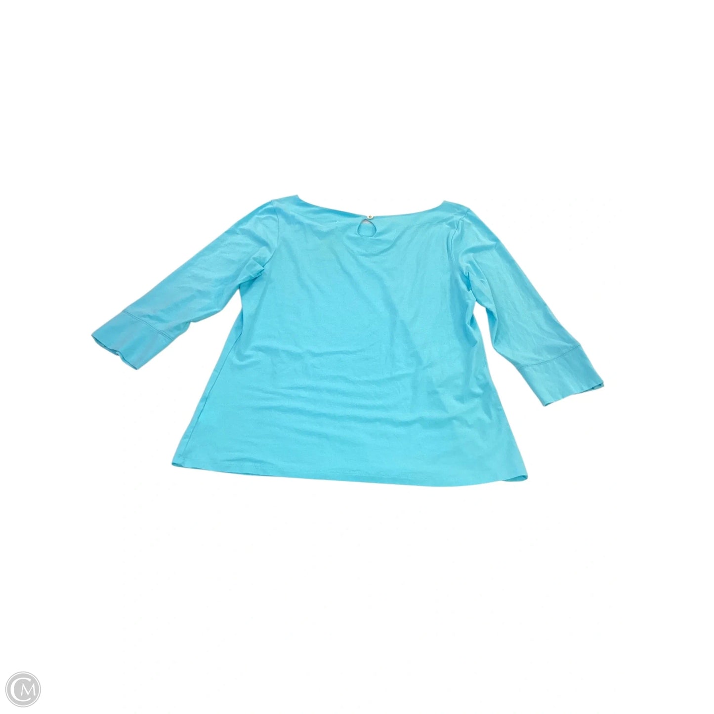 Top 3/4 Sleeve Designer By Lilly Pulitzer In Blue, Size: L