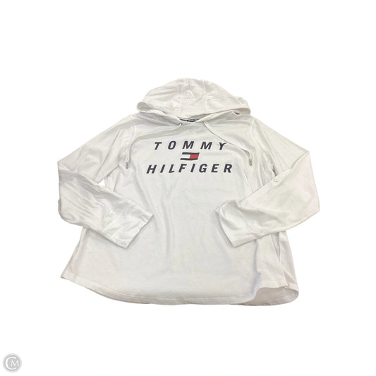 Sweatshirt Hoodie By Tommy Hilfiger In Blue & Red & White, Size: Xl