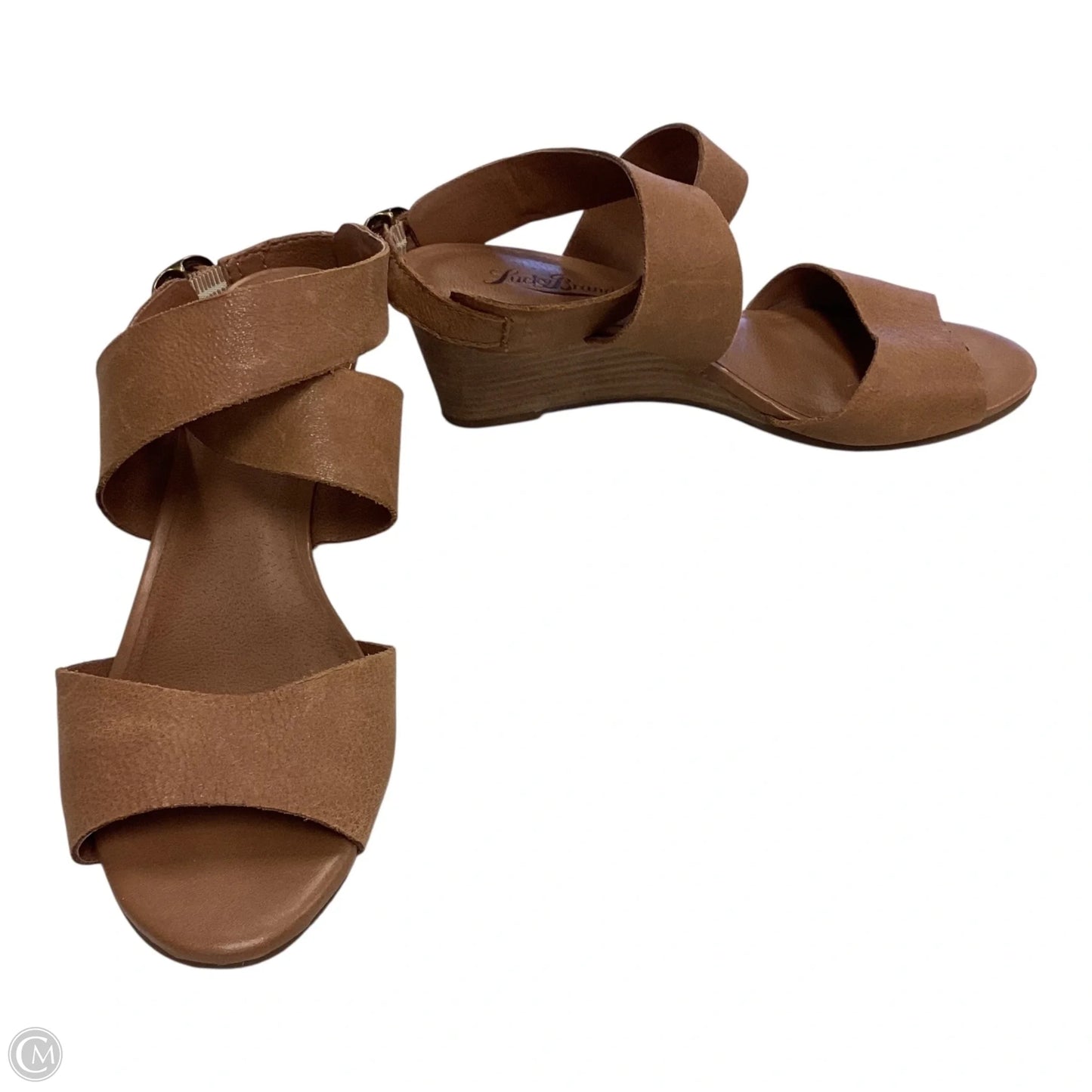Shoes Heels Wedge By Lucky Brand In Brown, Size: 6.5