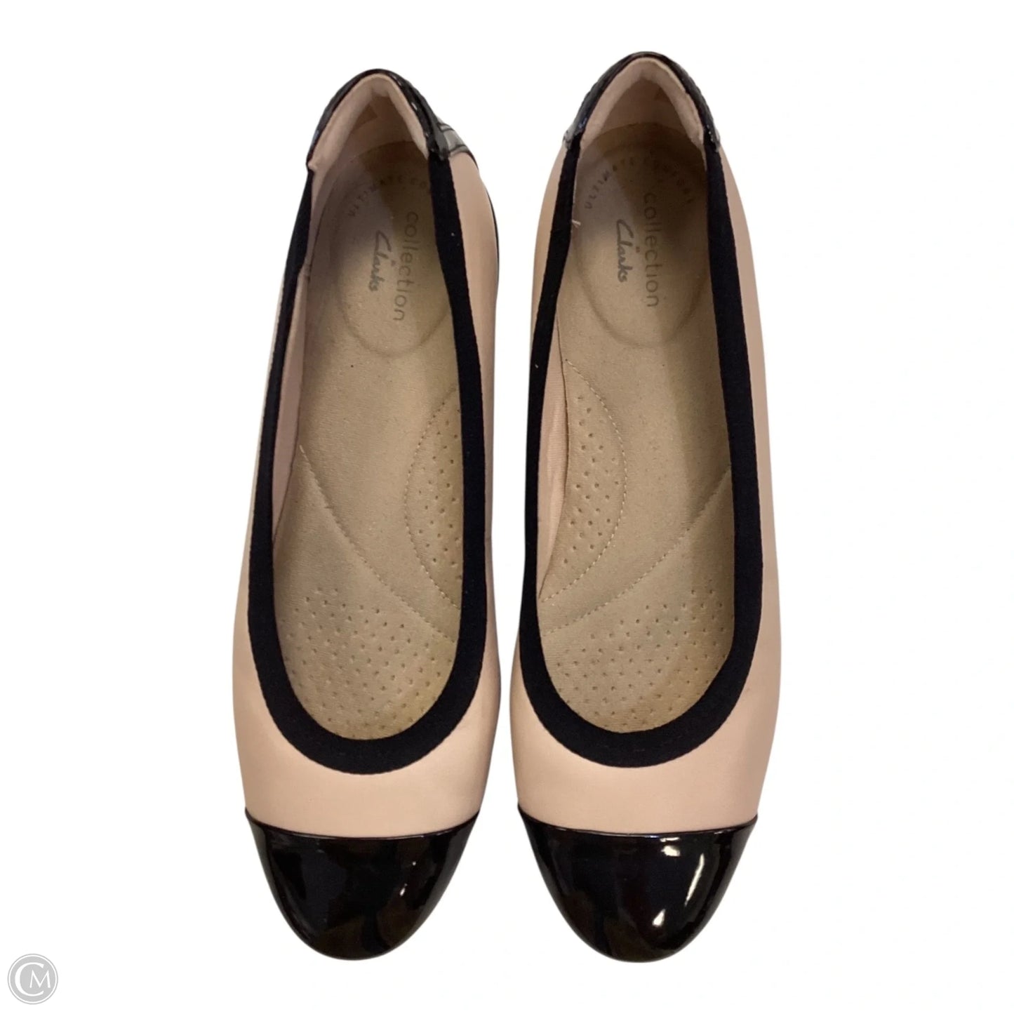 Shoes Flats By Clarks In Black & Pink, Size: 7.5