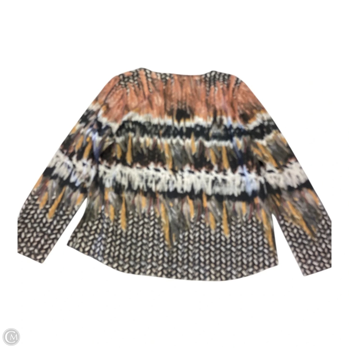 Top Long Sleeve By Chicos In Multi-colored, Size: M