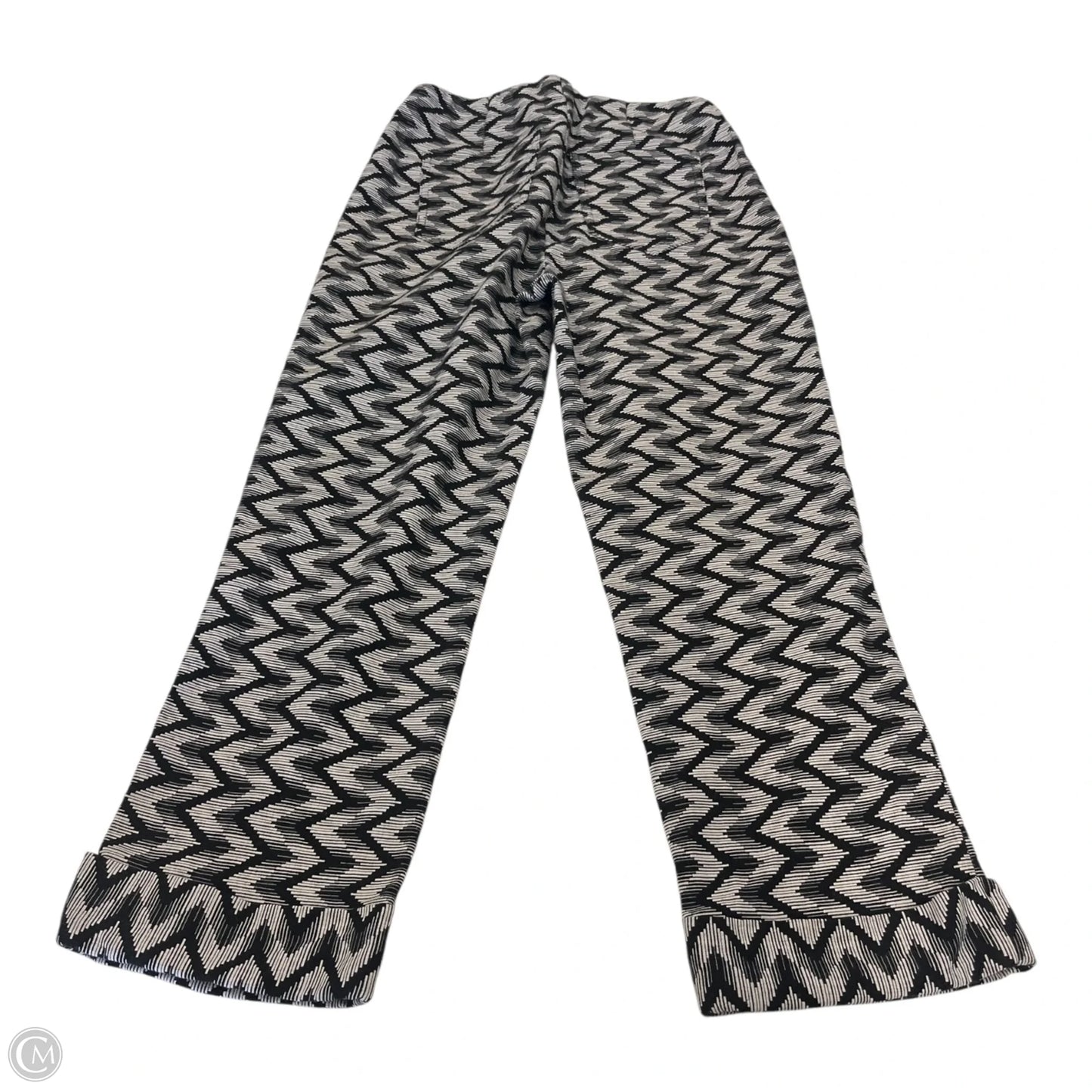 Pants Cropped By Joseph Ribkoff In Black & Grey, Size: 6
