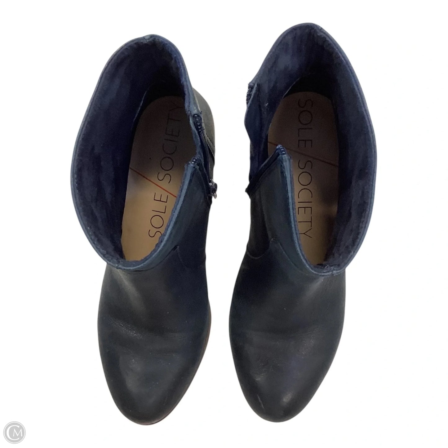 Boots Ankle Heels By Sole Society In Navy, Size: 6.5