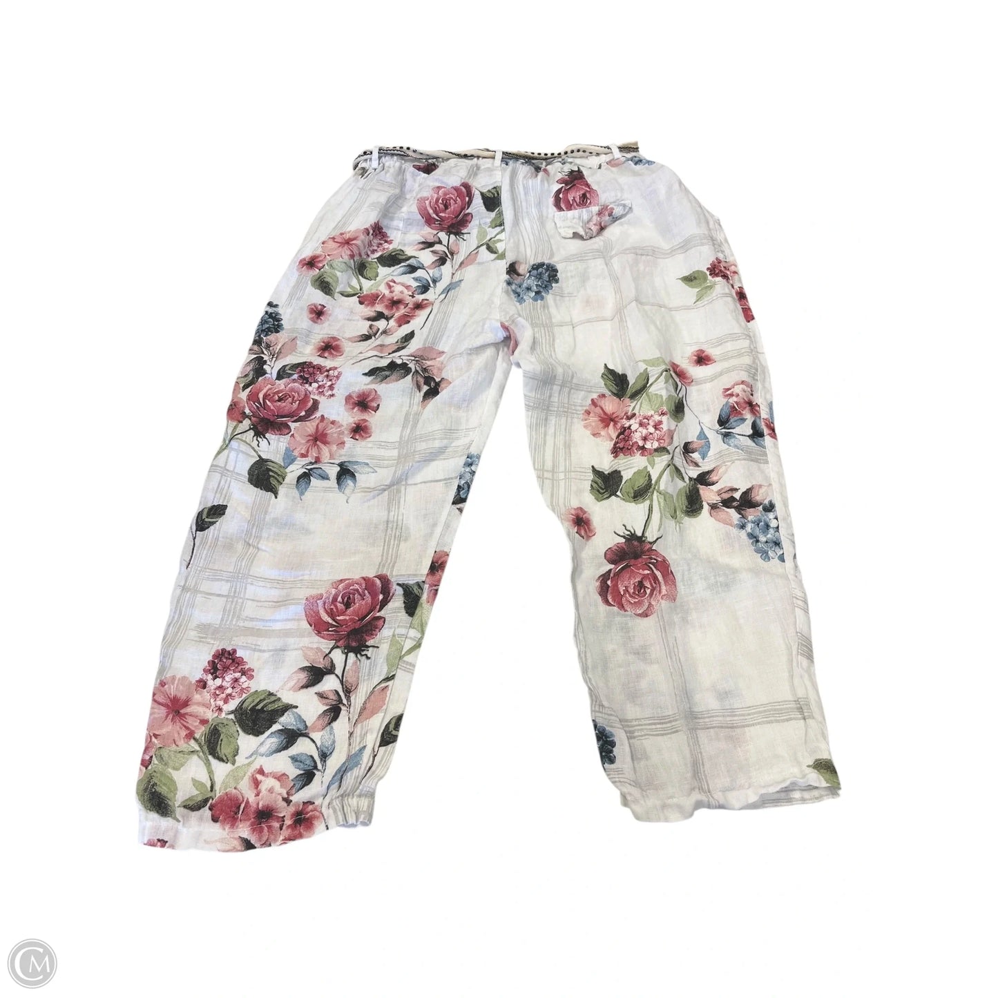 Pants Linen By Clothes Mentor In Floral Print, Size: Xl