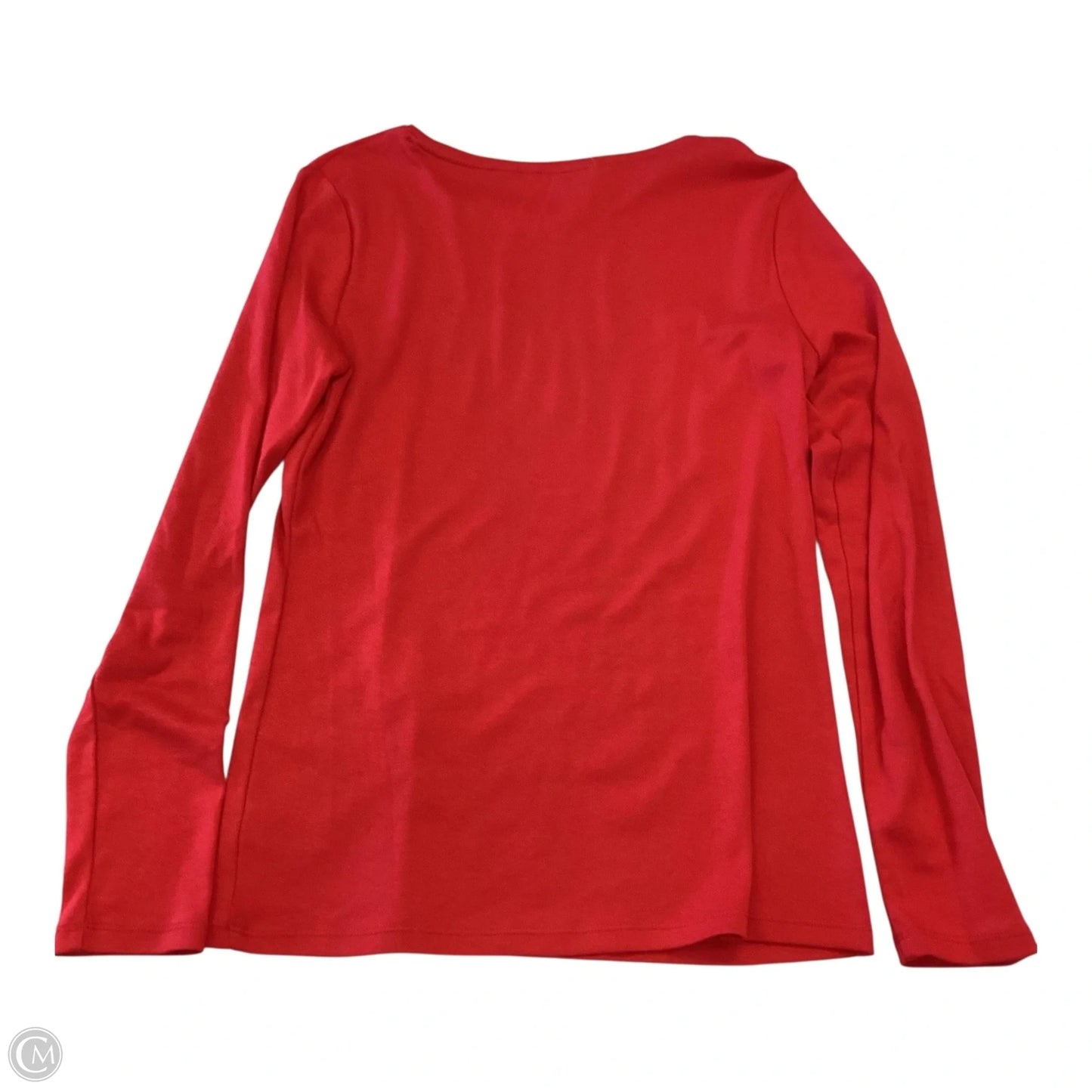 Top Long Sleeve By Talbots In Red, Size: S