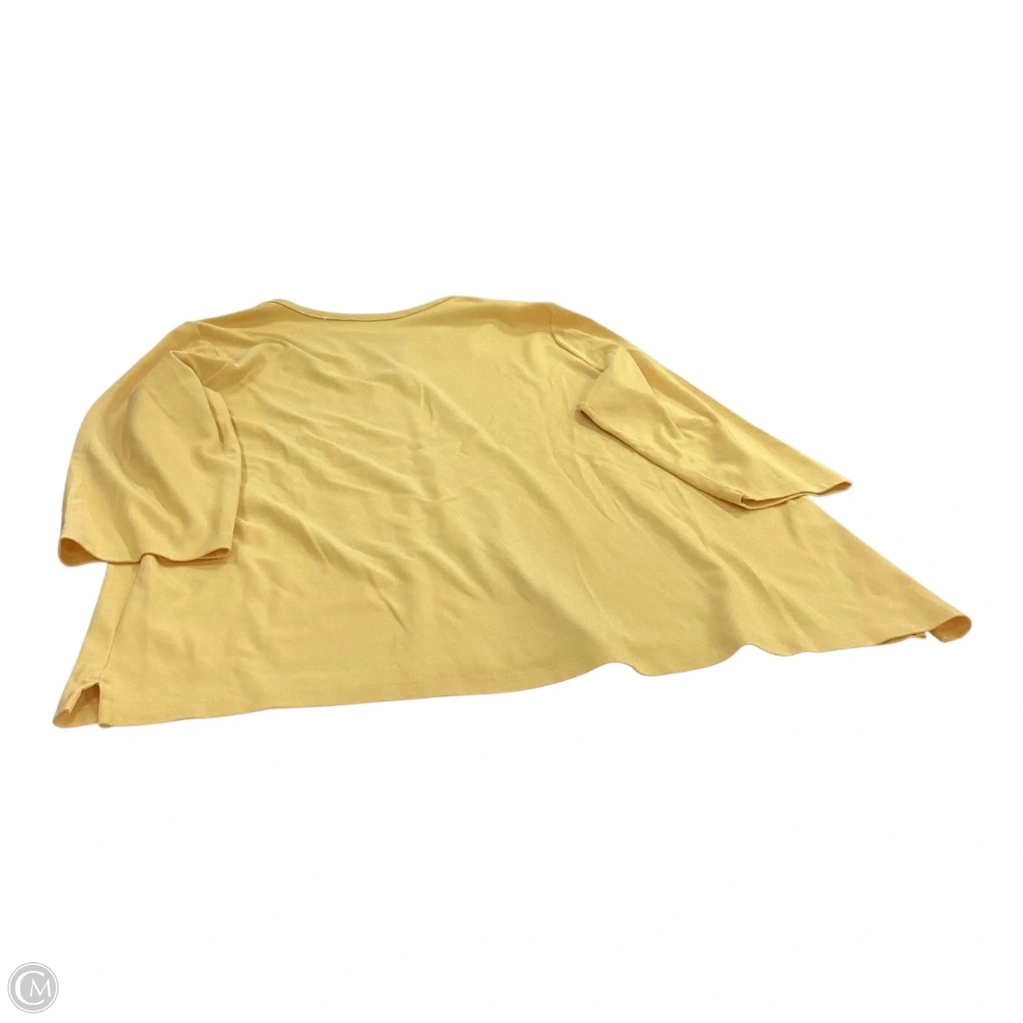 Top 3/4 Sleeve Basic By L.l. Bean In Yellow, Size: 3x