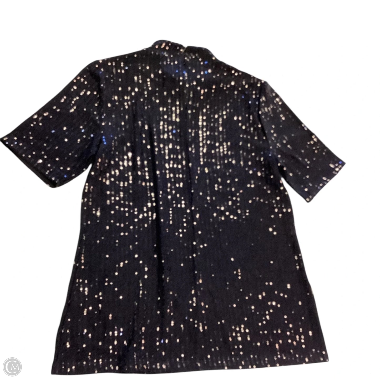 Top Short Sleeve By Anne Klein In Black, Size: M