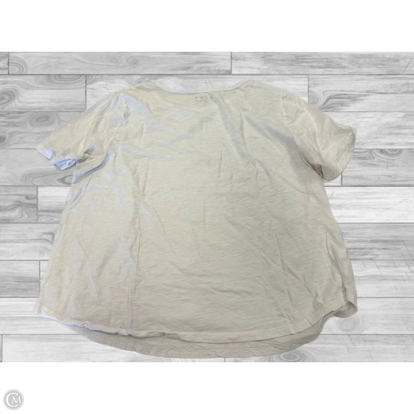 Top Short Sleeve By Loft In White, Size: Xl
