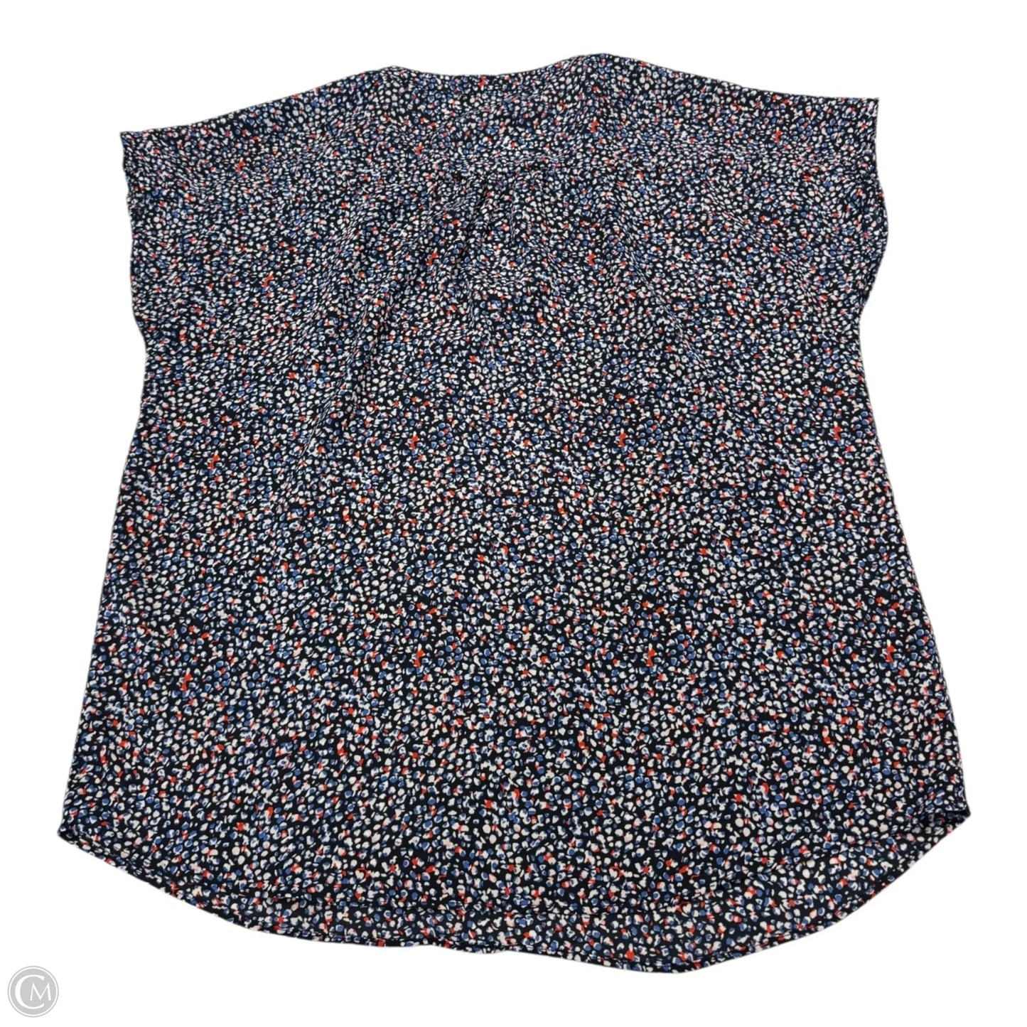 Top Short Sleeve By Banana Republic In Blue & Red, Size: M