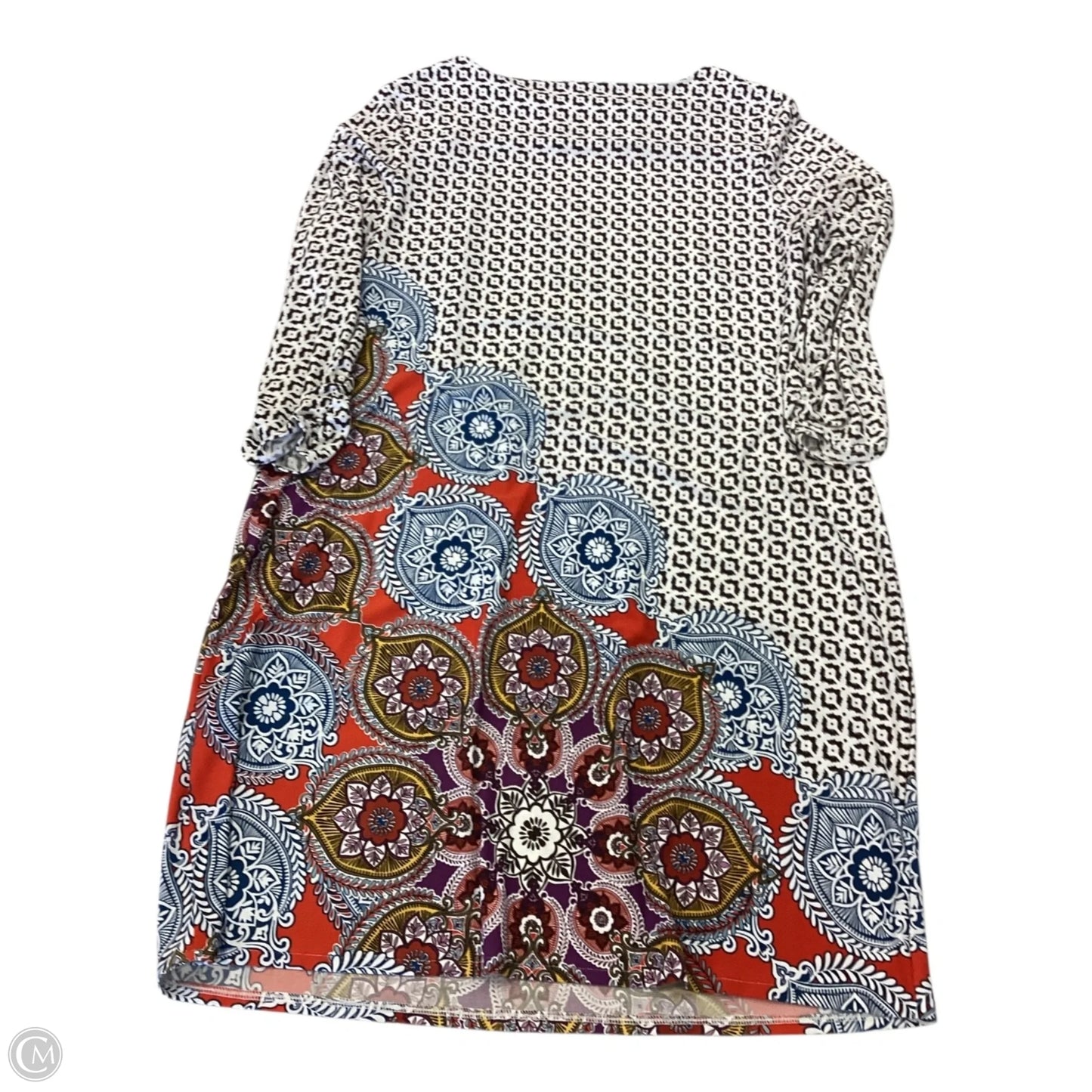 Dress Casual Midi By Chicos Private Collection In Paisley Print, Size: L