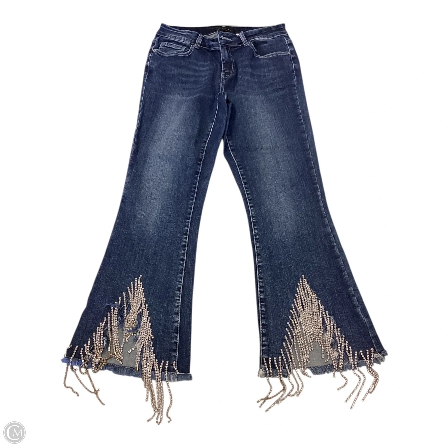 Jeans Flared By Clothes Mentor In Blue & Silver, Size: 6