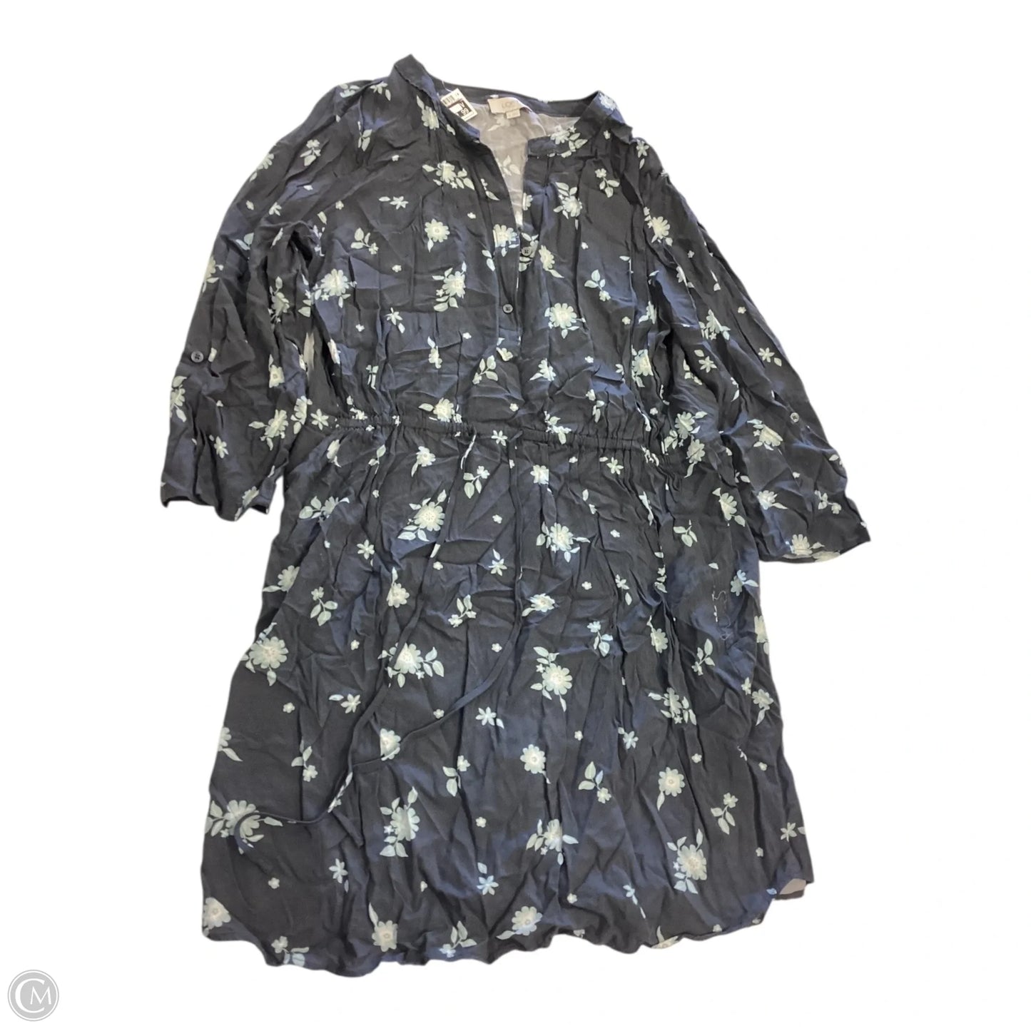 Dress Casual Short By Loft In Blue & Grey, Size: Xl