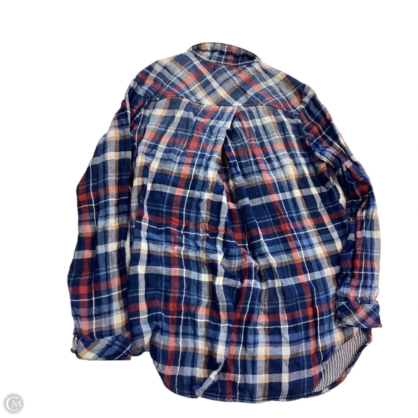 Top Long Sleeve By Cloth & Stone In Plaid Pattern, Size: S