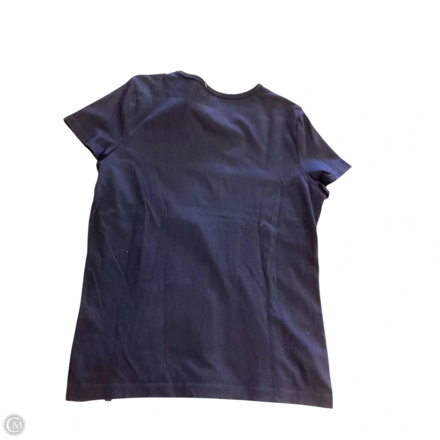 Top Short Sleeve By Lauren By Ralph Lauren In Navy, Size: L