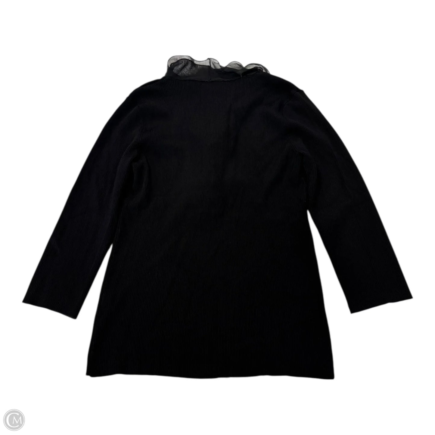 Top Long Sleeve By Adrienne Vittadini In Black, Size: Xl