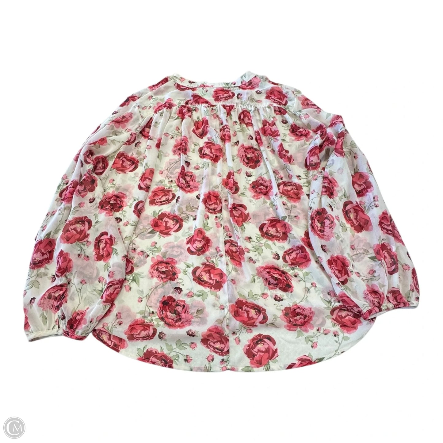 Top Long Sleeve By See And Be Seen In Floral Print, Size: L