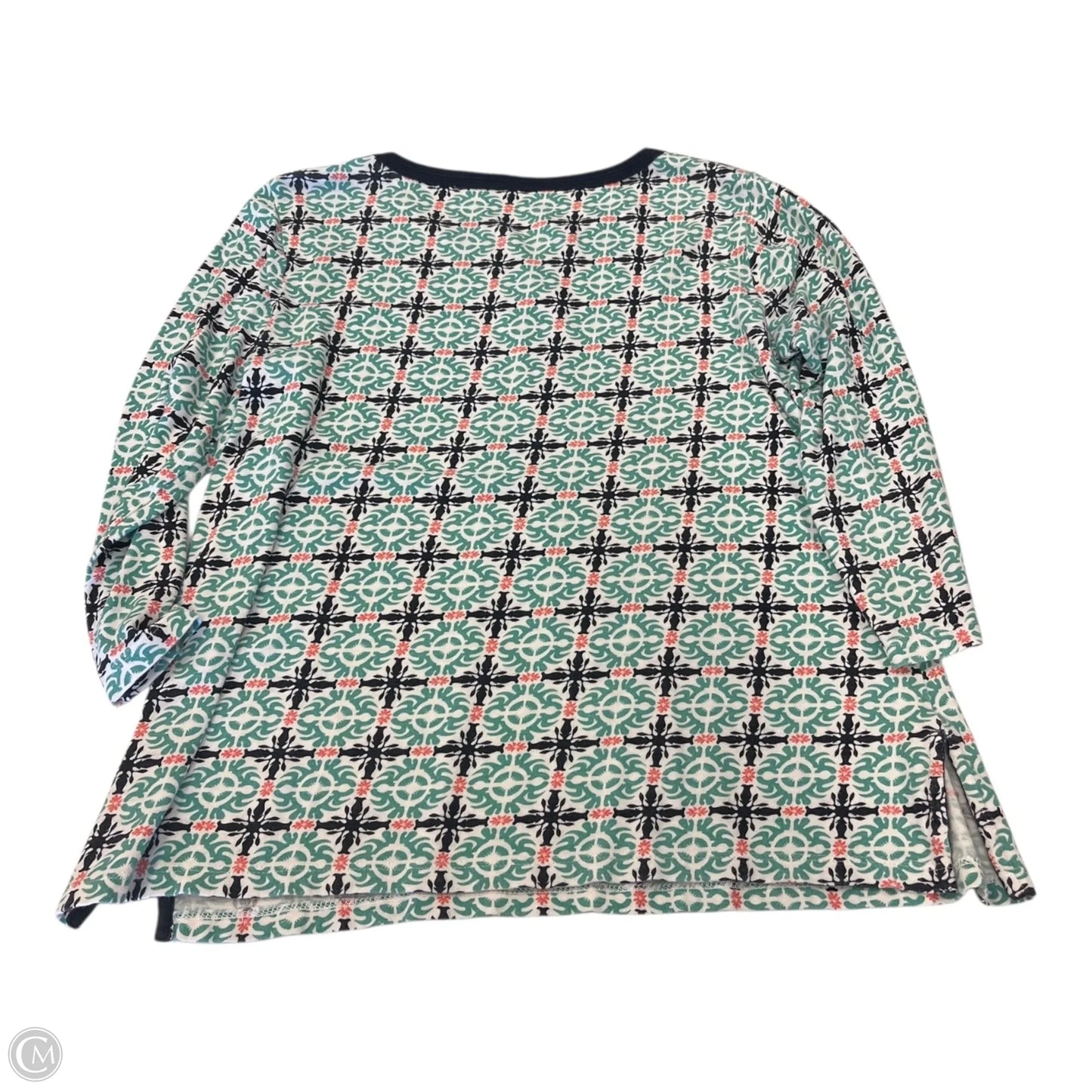 Top 3/4 Sleeve By Talbots In Blue & Green, Size: Sp