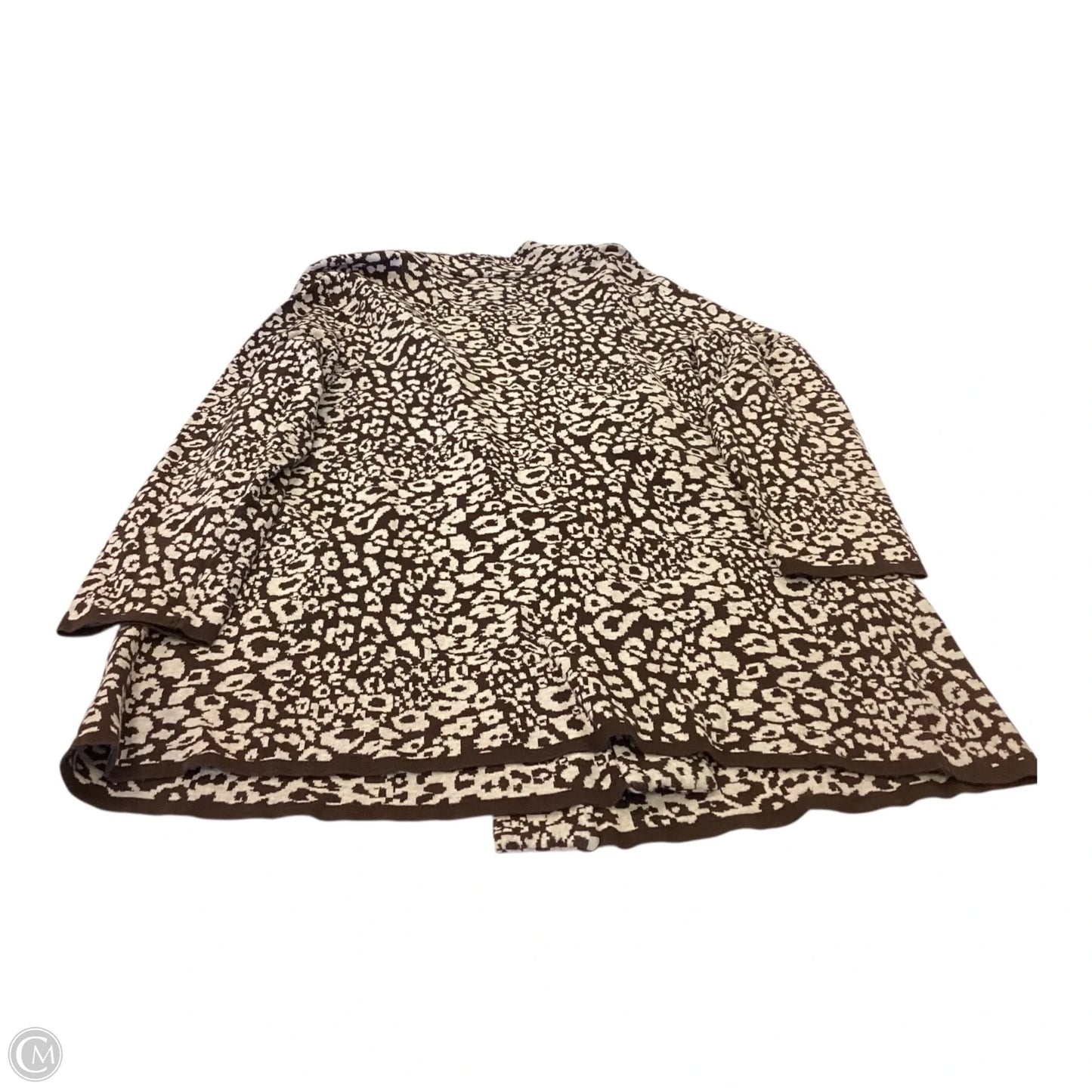 Cardigan By Style And Co Collection Women In Brown & Cream, Size: 1x