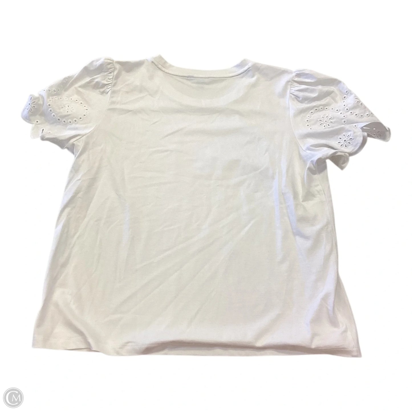 Top Short Sleeve By Draper James In White, Size: L