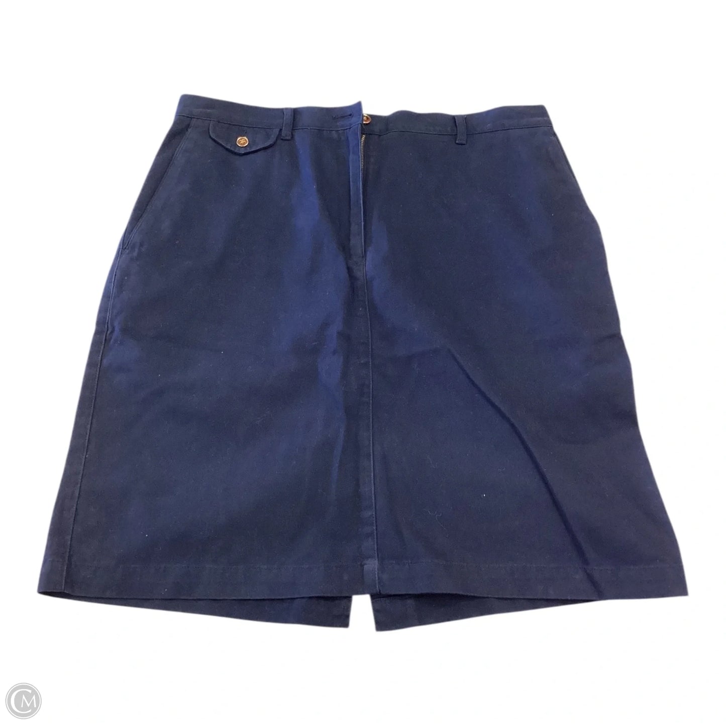 Skirt Midi By Lauren By Ralph Lauren In Navy, Size: 12