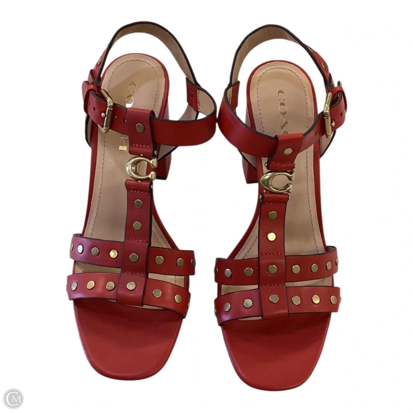 Sandals Designer By Coach In Red, Size: 8