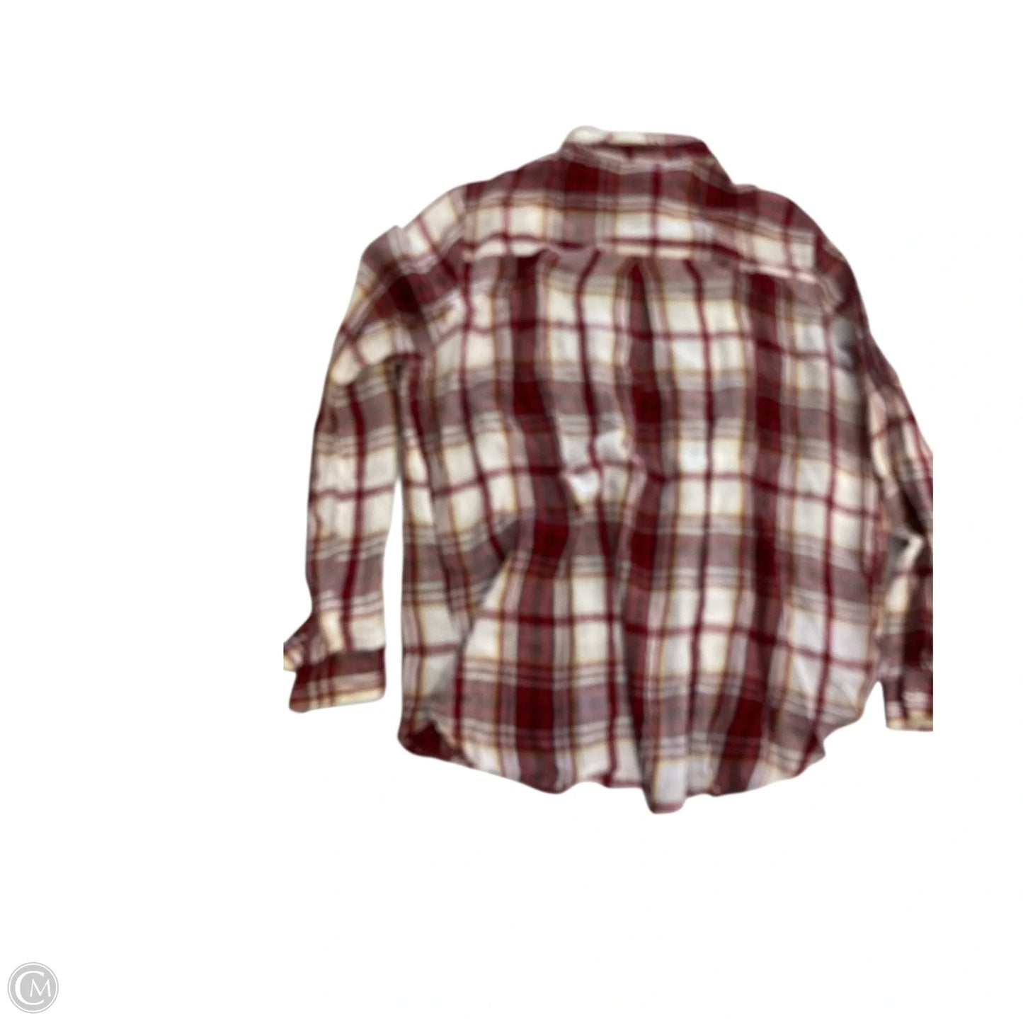 Top Long Sleeve By Velvet Heart In Plaid Pattern, Size: M