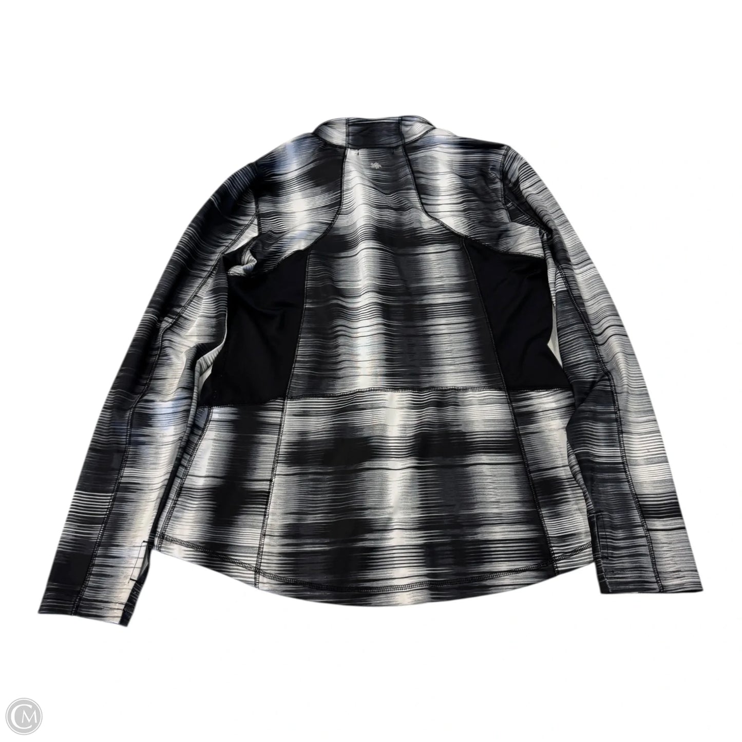 Athletic Jacket By Tek Gear In Black & Grey, Size: L