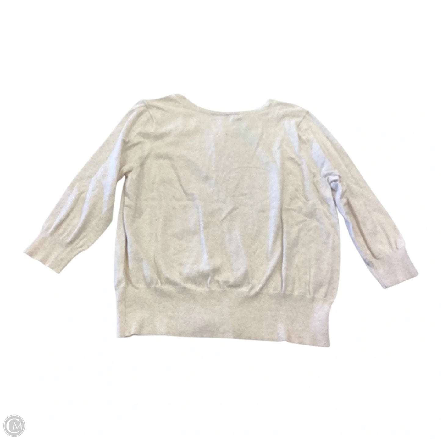 Cardigan By Clothes Mentor In Ivory, Size: M