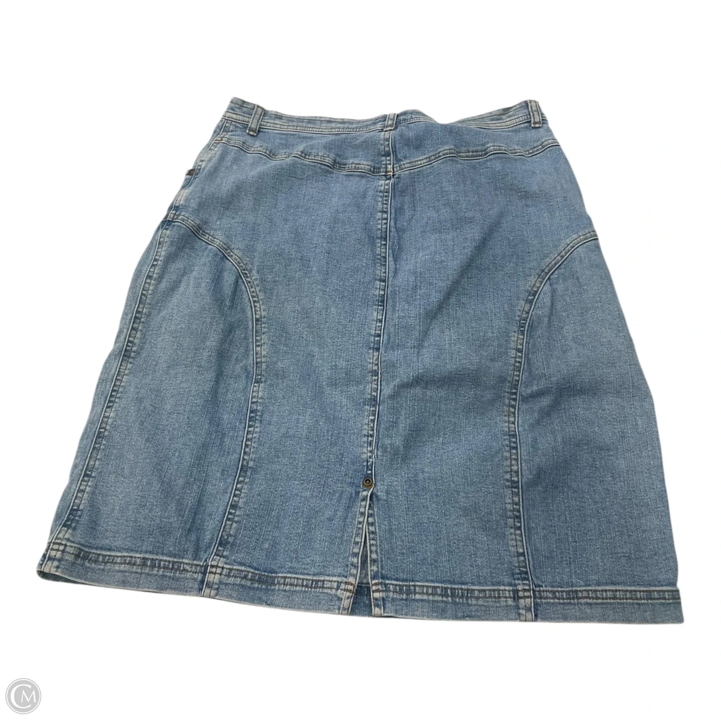 Skirt Midi By Clothes Mentor In Blue Denim, Size: 12