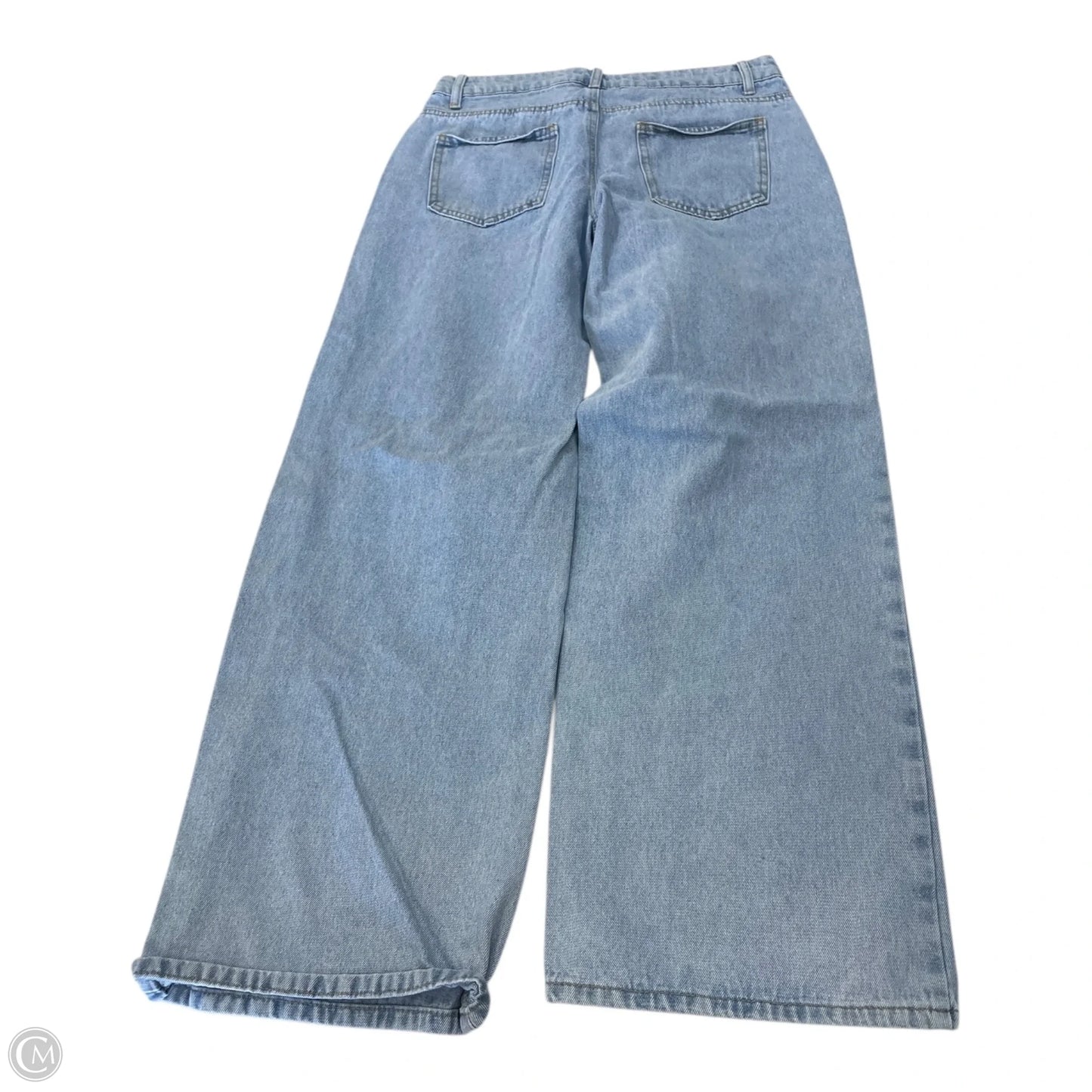 Jeans Wide Leg By Edikted In Blue Denim, Size: M