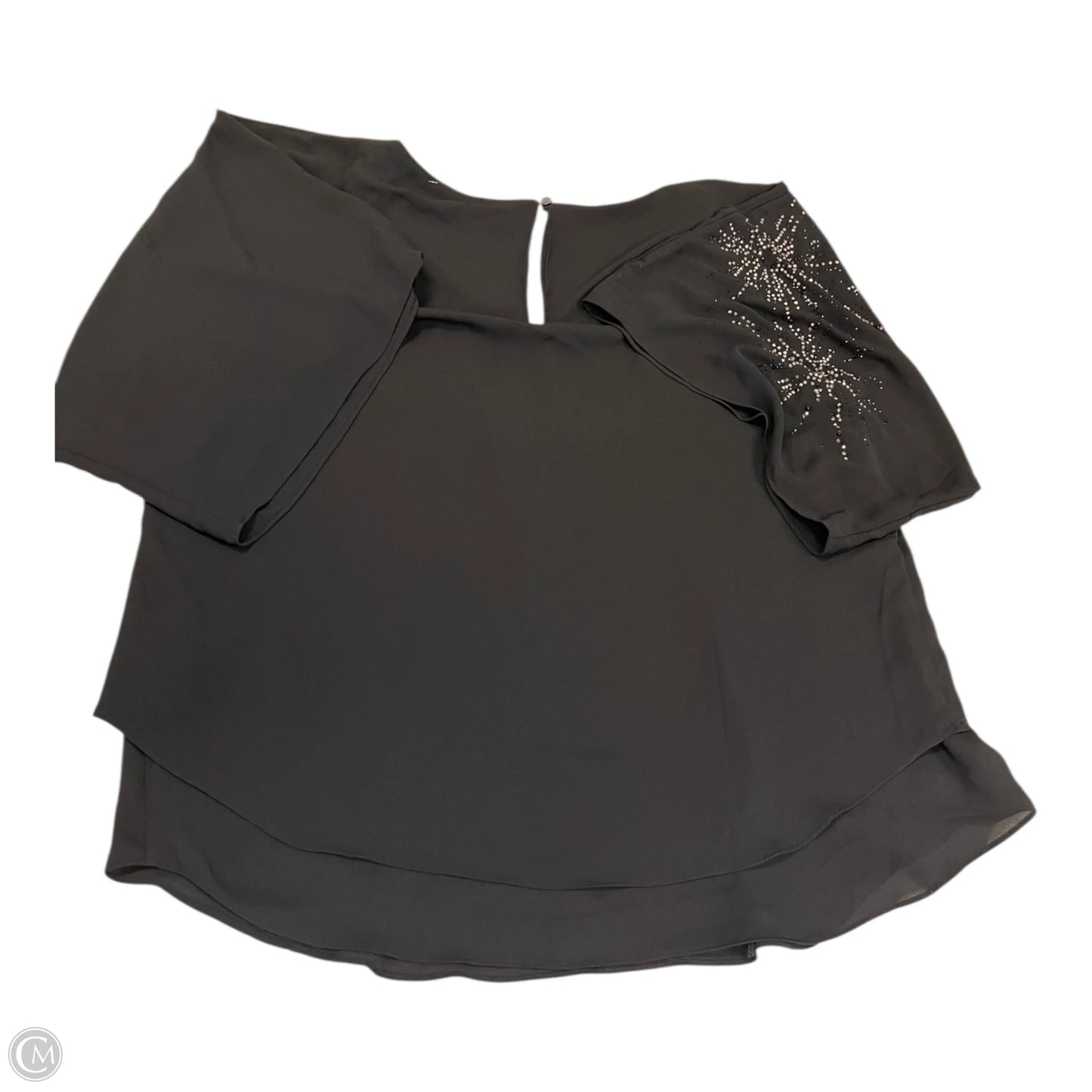 Top 3/4 Sleeve By White House Black Market In Black, Size: L