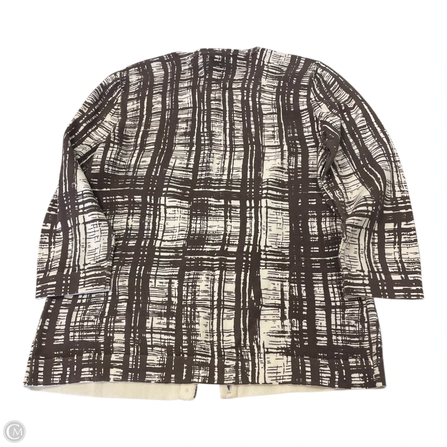 Cardigan By Ann Taylor In Brown & Cream, Size: L