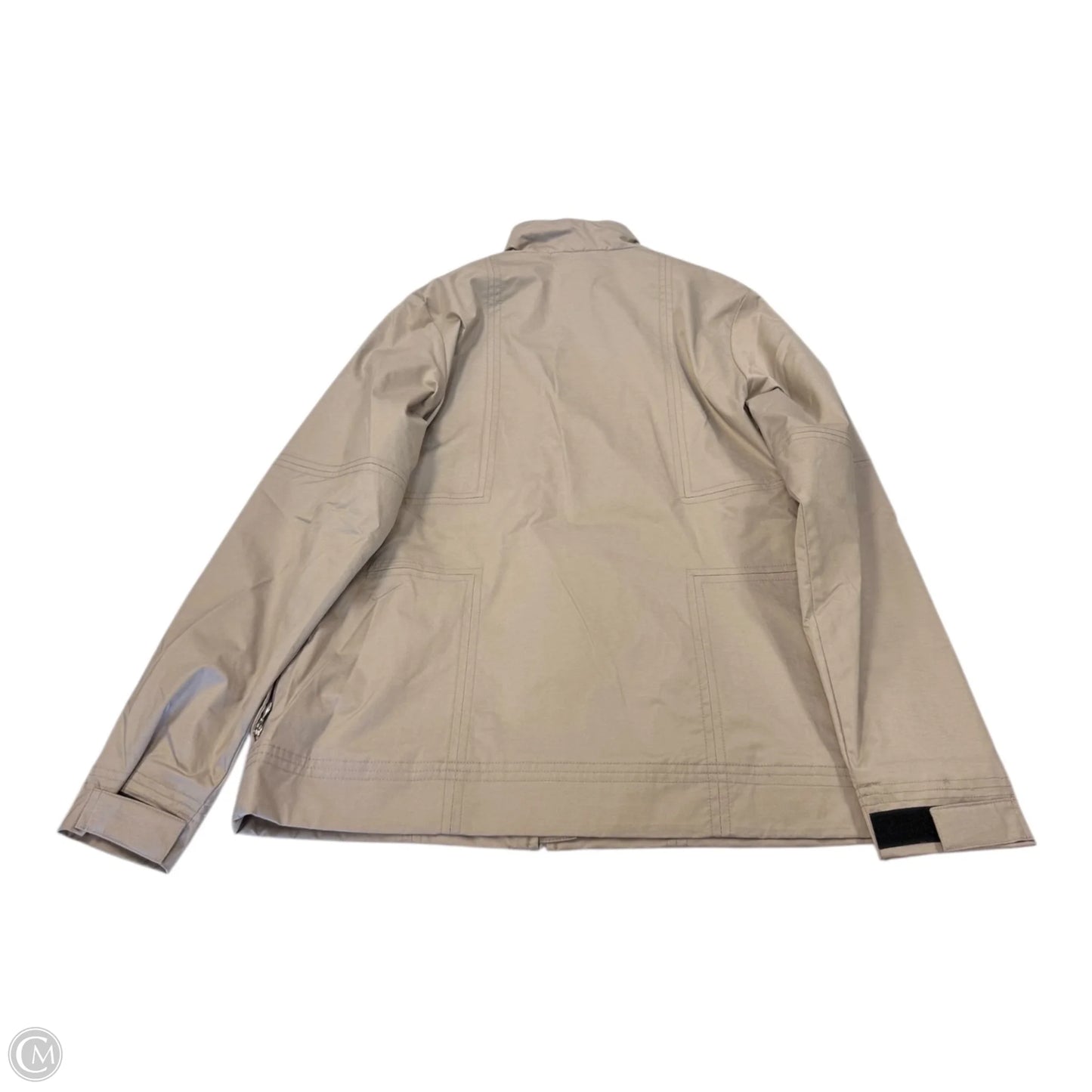 Athletic Jacket By Nike Apparel In Beige, Size: M