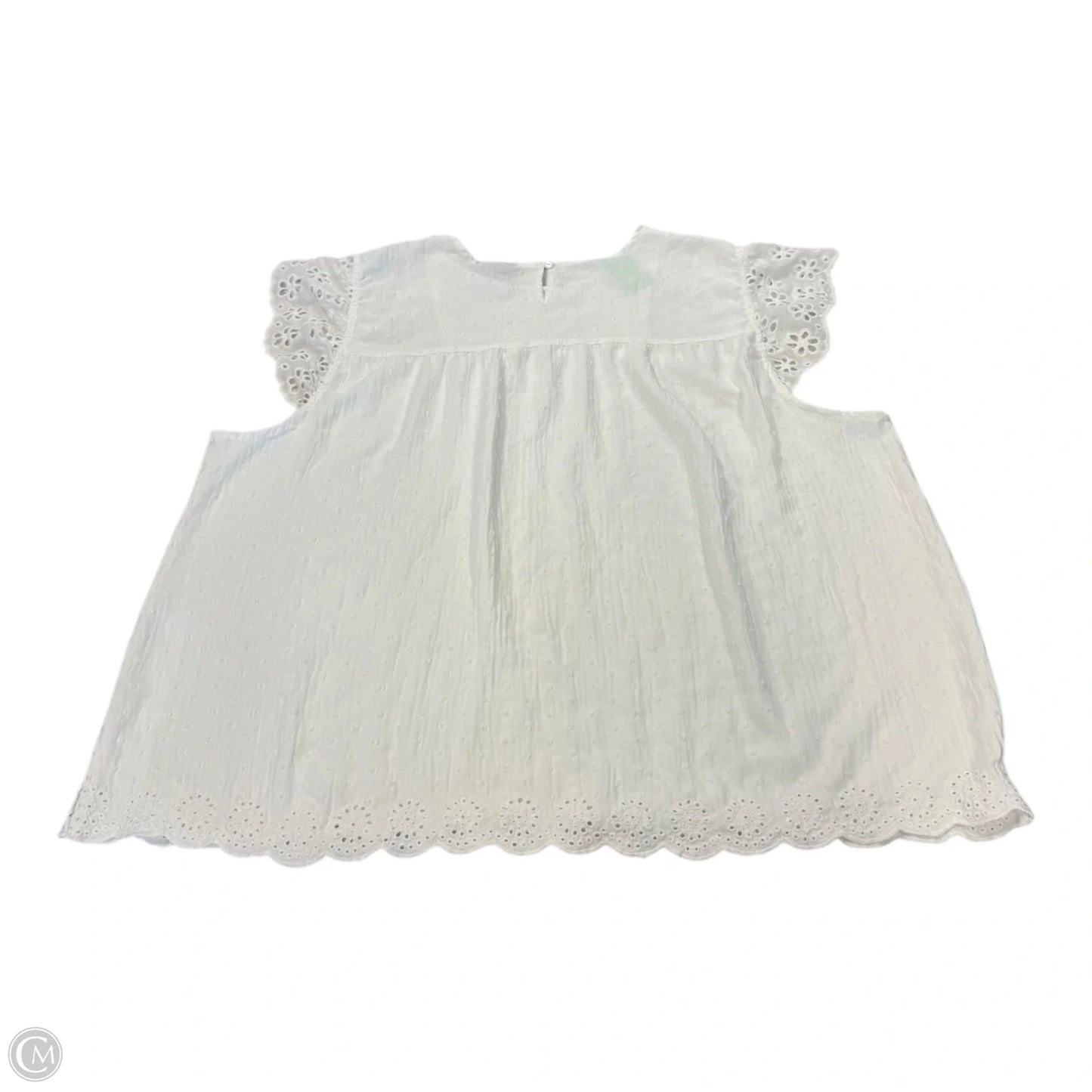 Top Short Sleeve By Clothes Mentor In White, Size: 1x