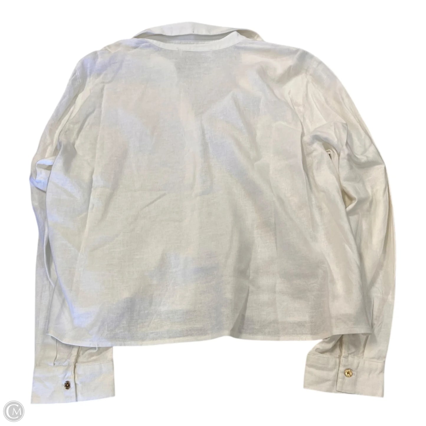 Top Long Sleeve By Michael By Michael Kors In White, Size: L
