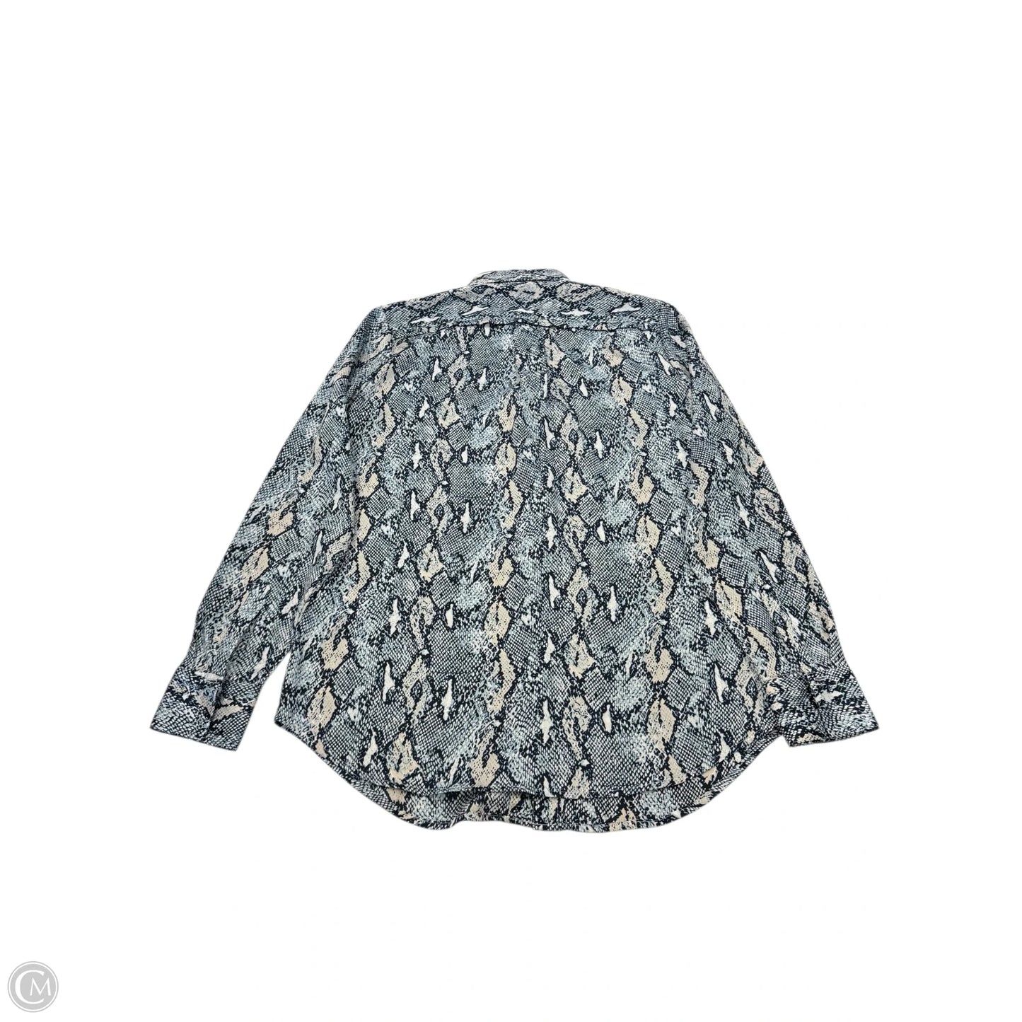 Top Long Sleeve By Banana Republic In Snakeskin Print, Size: Xs